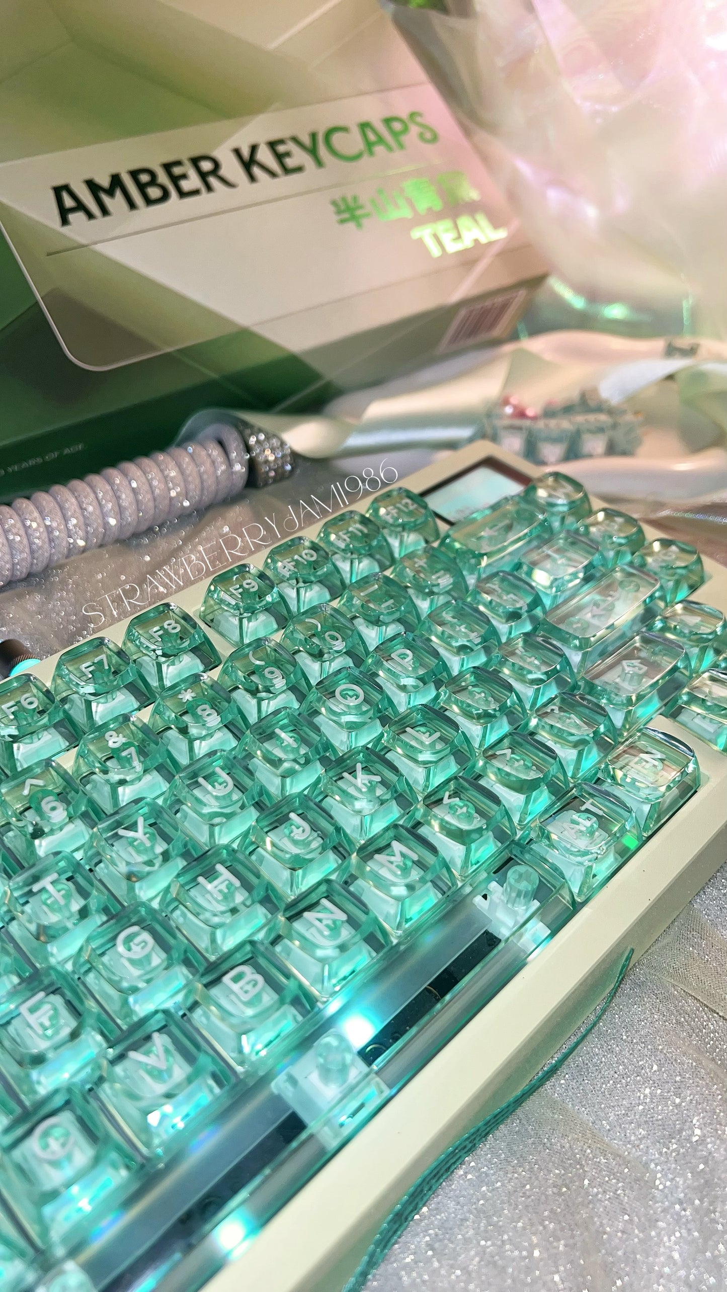 [only 1 Instock] Prebuilt ZOOM75 Green Aluminum Customized Mechanical Keyboard