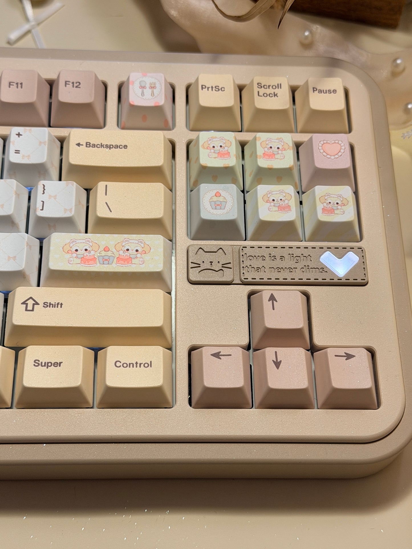 ONLY 1 Instock Cocomi80 Milk Tea Custom Mechanical Keyboard keyrialabs Keycaps Set