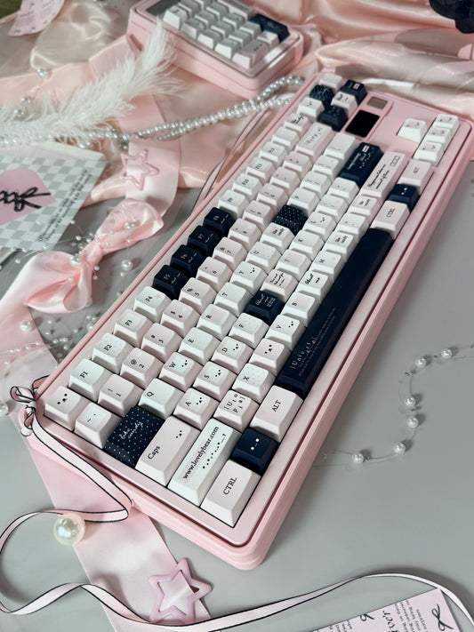 ONLY 1 INSTOCK Prebuilt Aluminum Custom Mechanical Keyboard PERCENTSTUDIO VOLT2.0 Pale Pink Set + VOLT PLUS PAD