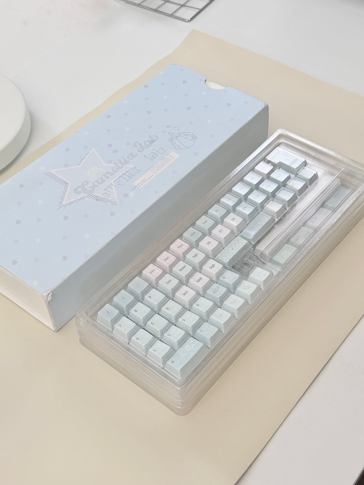 #0305 Ice Mint Jelly Keycaps | Pastel Blue Mint Mechanical Keyboard Keycaps