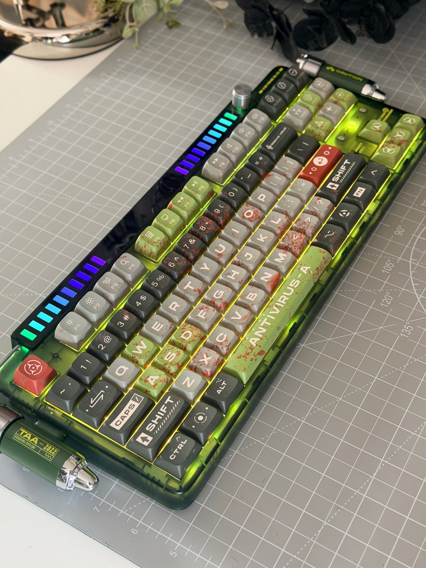 Unboxing Sample For Sale ONLY 1 Instock Keysme Lunar 01 Green Mechanical Keyboard- Ghost Ship