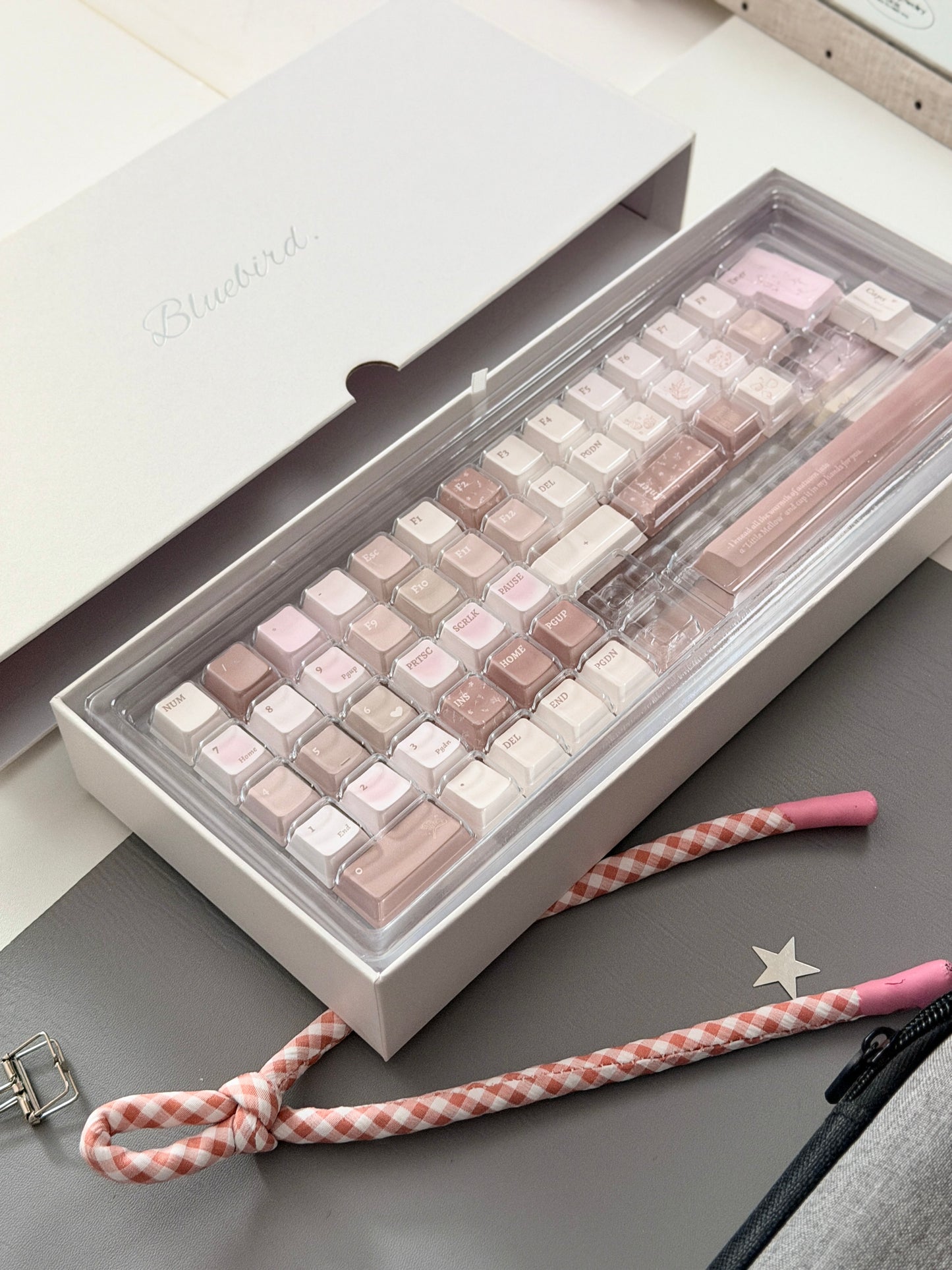 ONLY 1 Instock Prebuilt Aluminum Custom Mechanical Keyboard RT50 Dusty Rose Pink Set