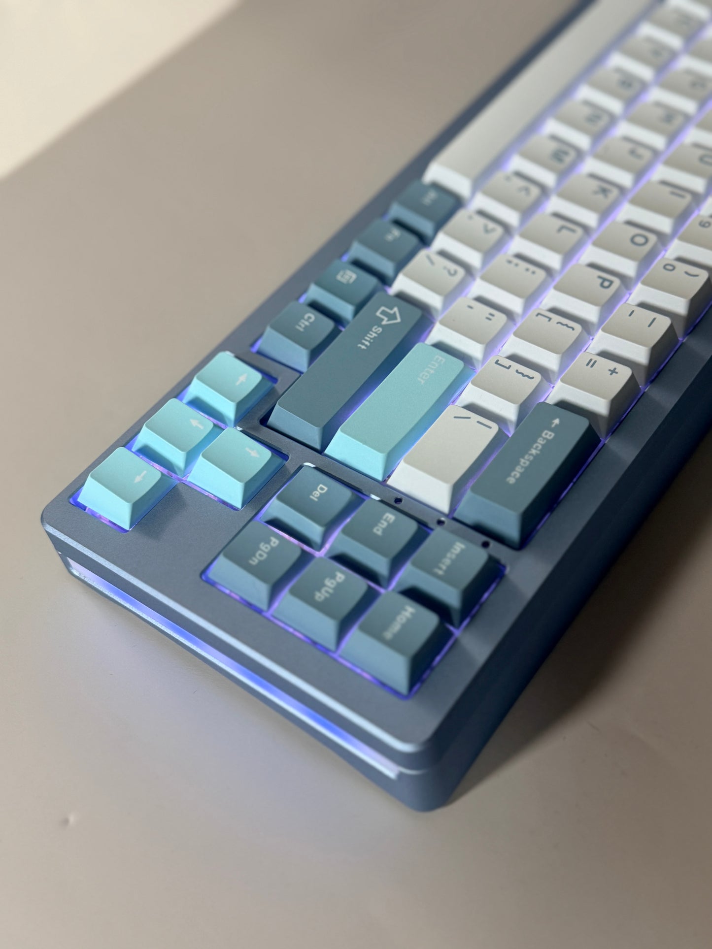 Unboxing For SALEs Womier SK71 Gaming Keyboard Aluminum Wireless Mechanical Creamy Keyboard Silver Blue