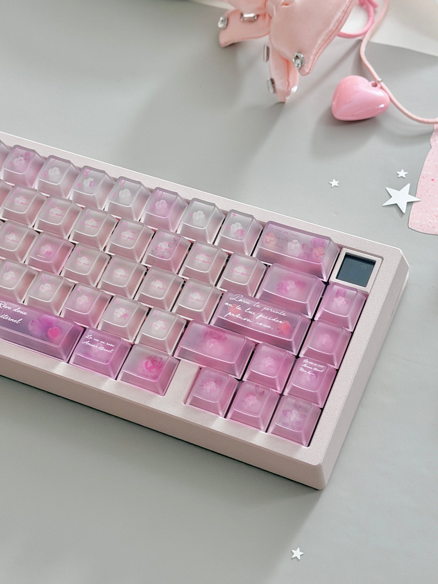 ONLY 1 Instock Prebuilt Aluminum Custom Mechanical Keyboard Meletrix ZOOM65V3 Pink Set