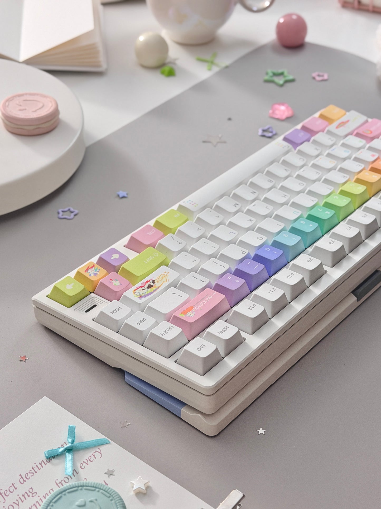 Unboxing Clearance ONLY 1 Instock AULA AG75 Wired Aluminum Keyboard – Shock-Dampening Cloud Rock White(Pro)