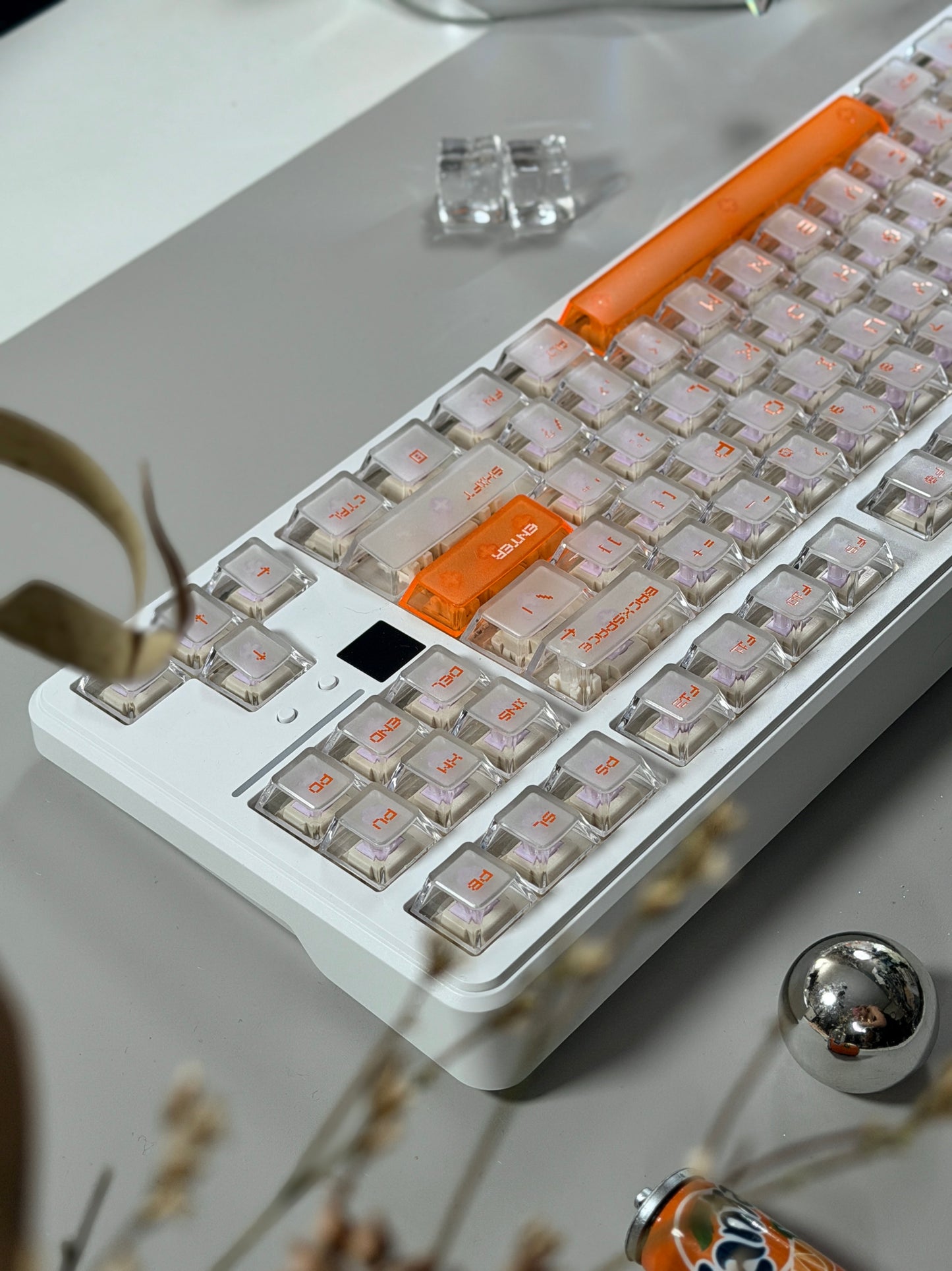Unboxing Clearance ONLY 1 Instock Attack Shark X87 Ultra Wireless Mechanical RGB Backlit Iced Orange Keyboard
