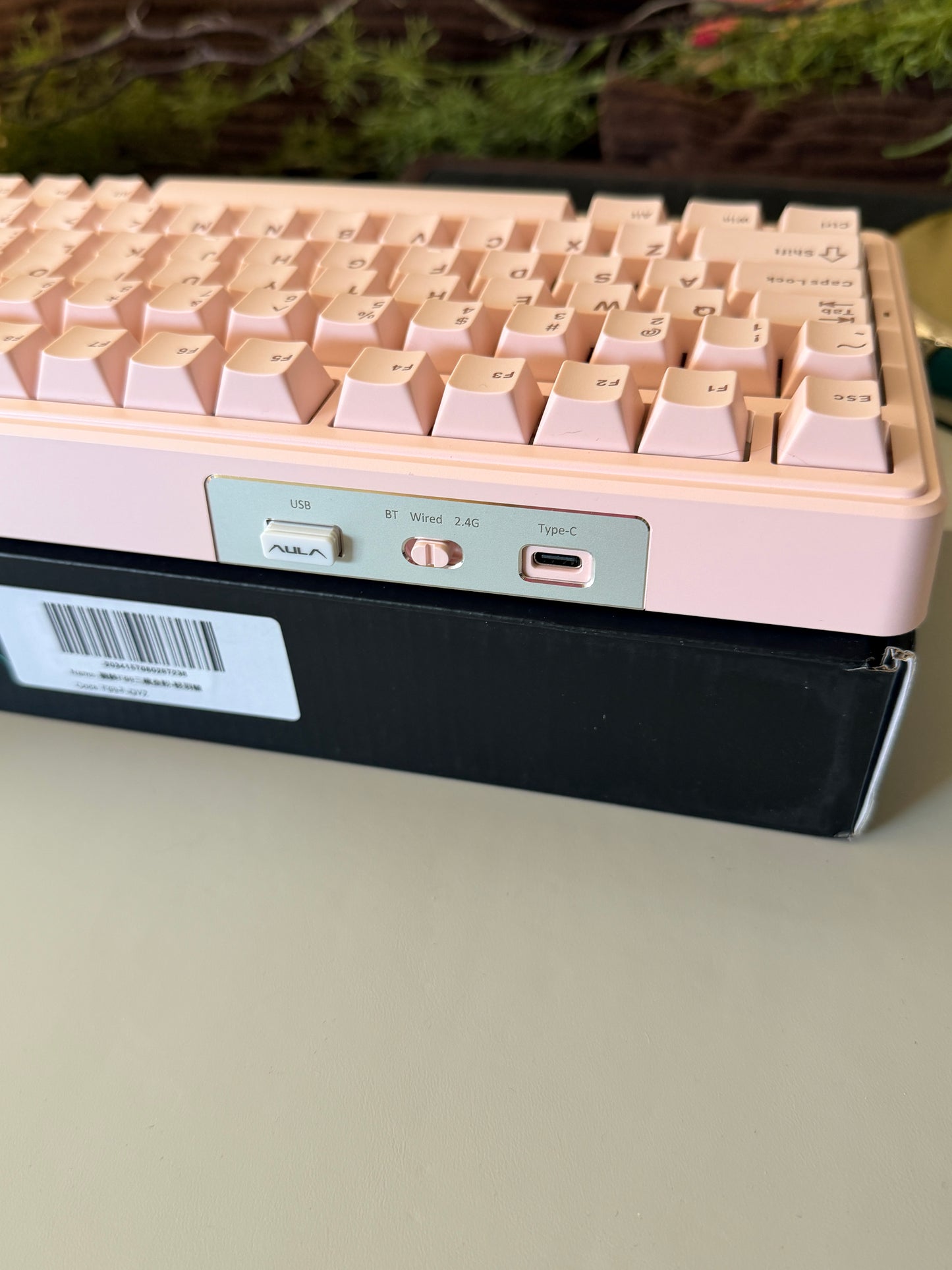 Unboxing Clearance ONLY 1 Instock Light Pink AULA F99 Wireless Mechanical Silent Keyboard with Numpad RGB Backlit