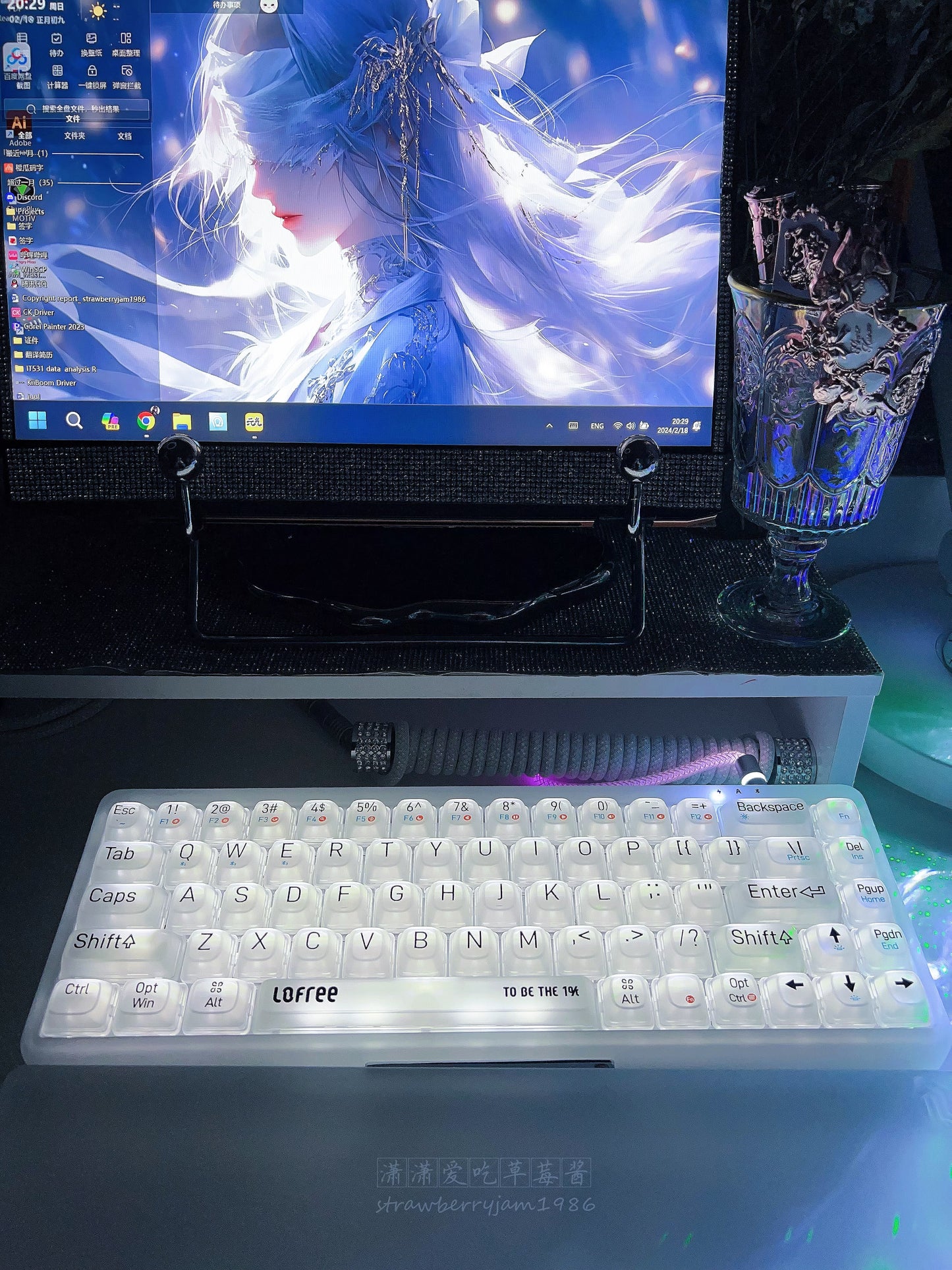 Unboxing Clearance ONLY 1 Instock LOFREE 1% Misty White Foggy Matte Wireless Mechanical Keyboard