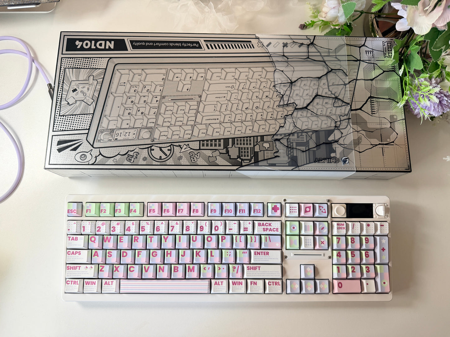 Unboxing Sample For Sale ONLY 1 Instock Wireless Mechanical Keyboard Chilkey ND104 Gaming Keyboard