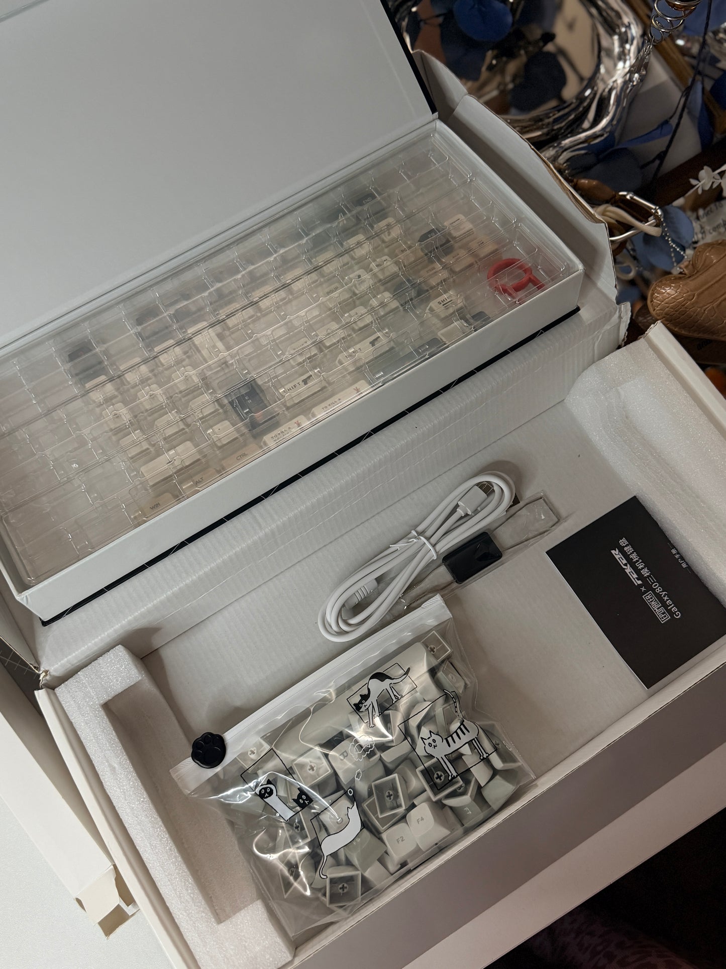 Unboxing For Sales EPOMAKER x Feker Galaxy80 Wireless Mechanical Keyboard➕0248 custom Keycap full set
