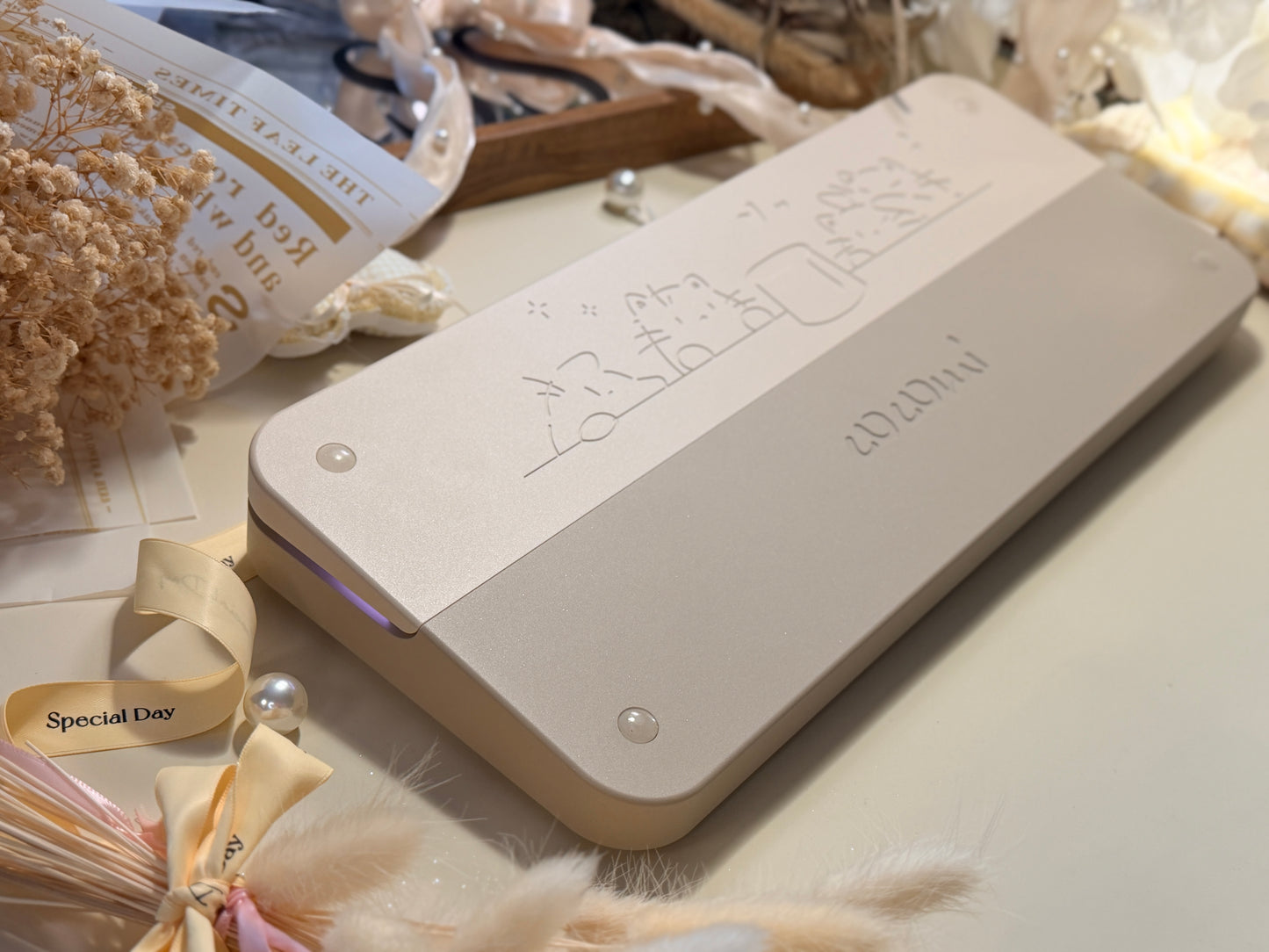 ONLY 1 Instock Cocomi80 Milk Tea Custom Mechanical Keyboard keyrialabs Keycaps Set