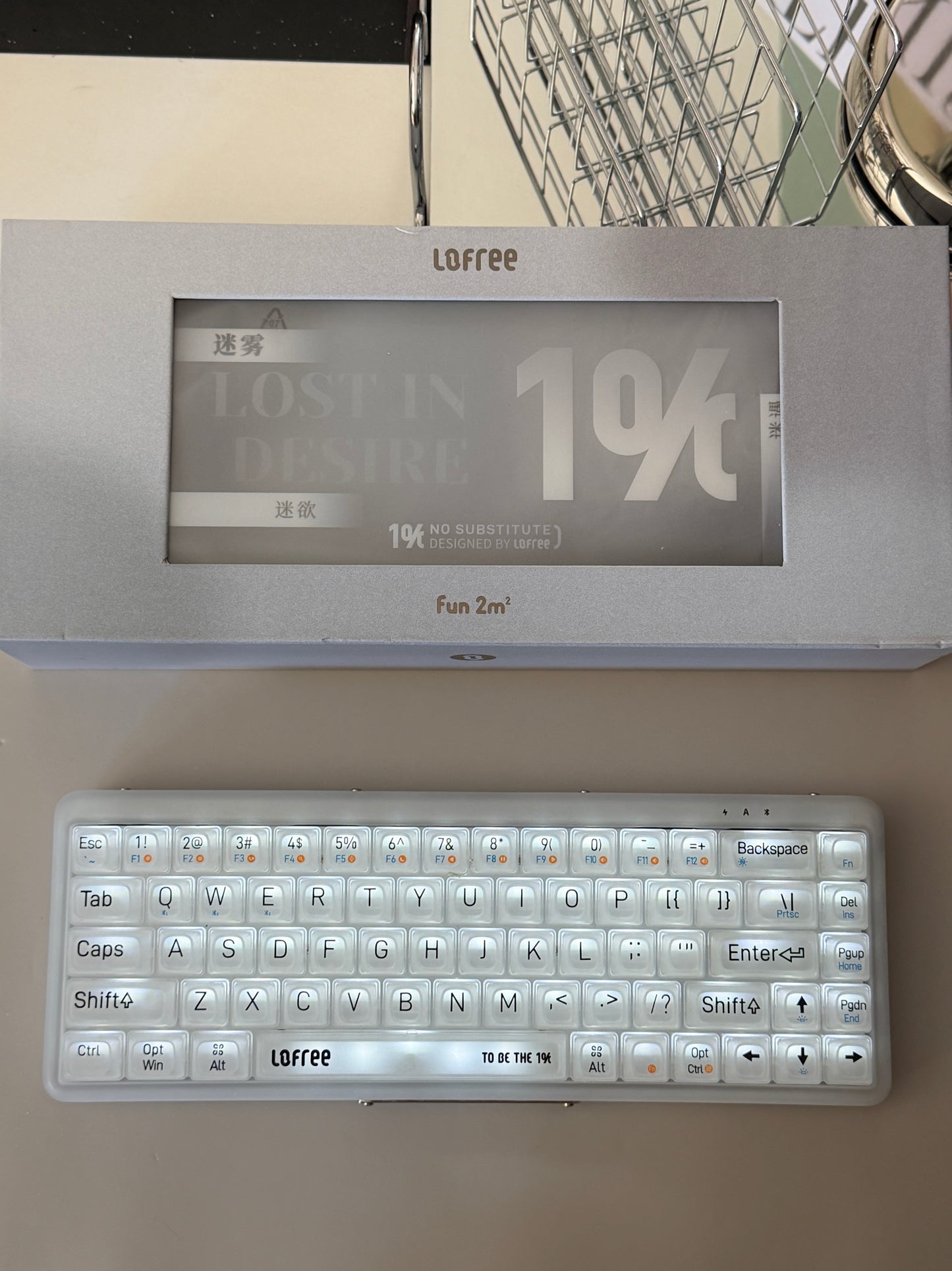 Unboxing Clearance ONLY 1 Instock LOFREE 1% Misty White Foggy Matte Wireless Mechanical Keyboard
