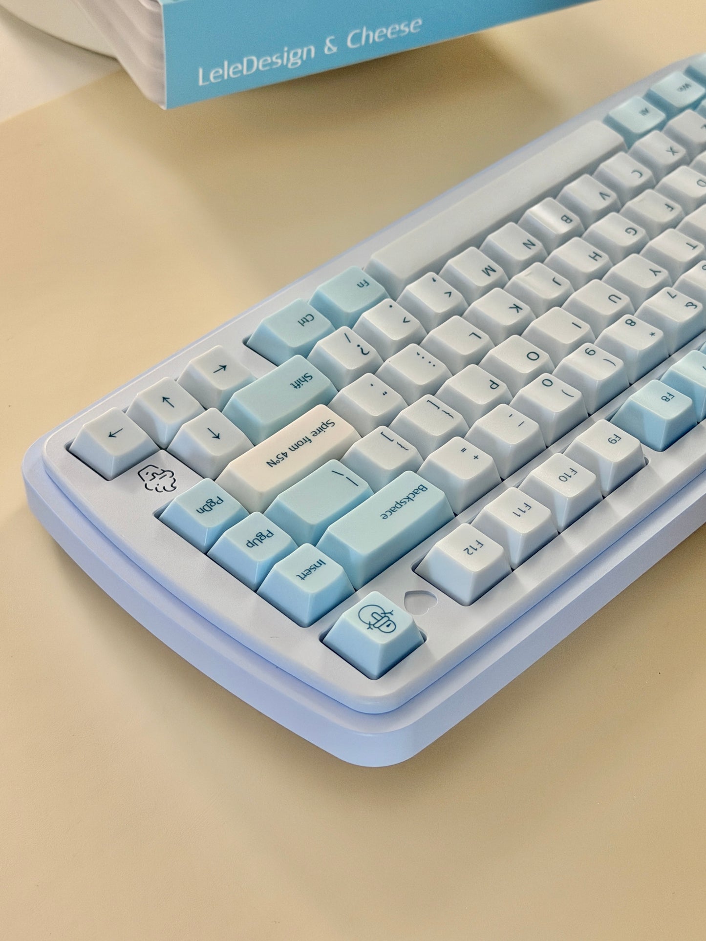 ONLY 1 Instock Prebuilt Aluminum Custom Mechanical Keyboard Yummy75 Blue Set
