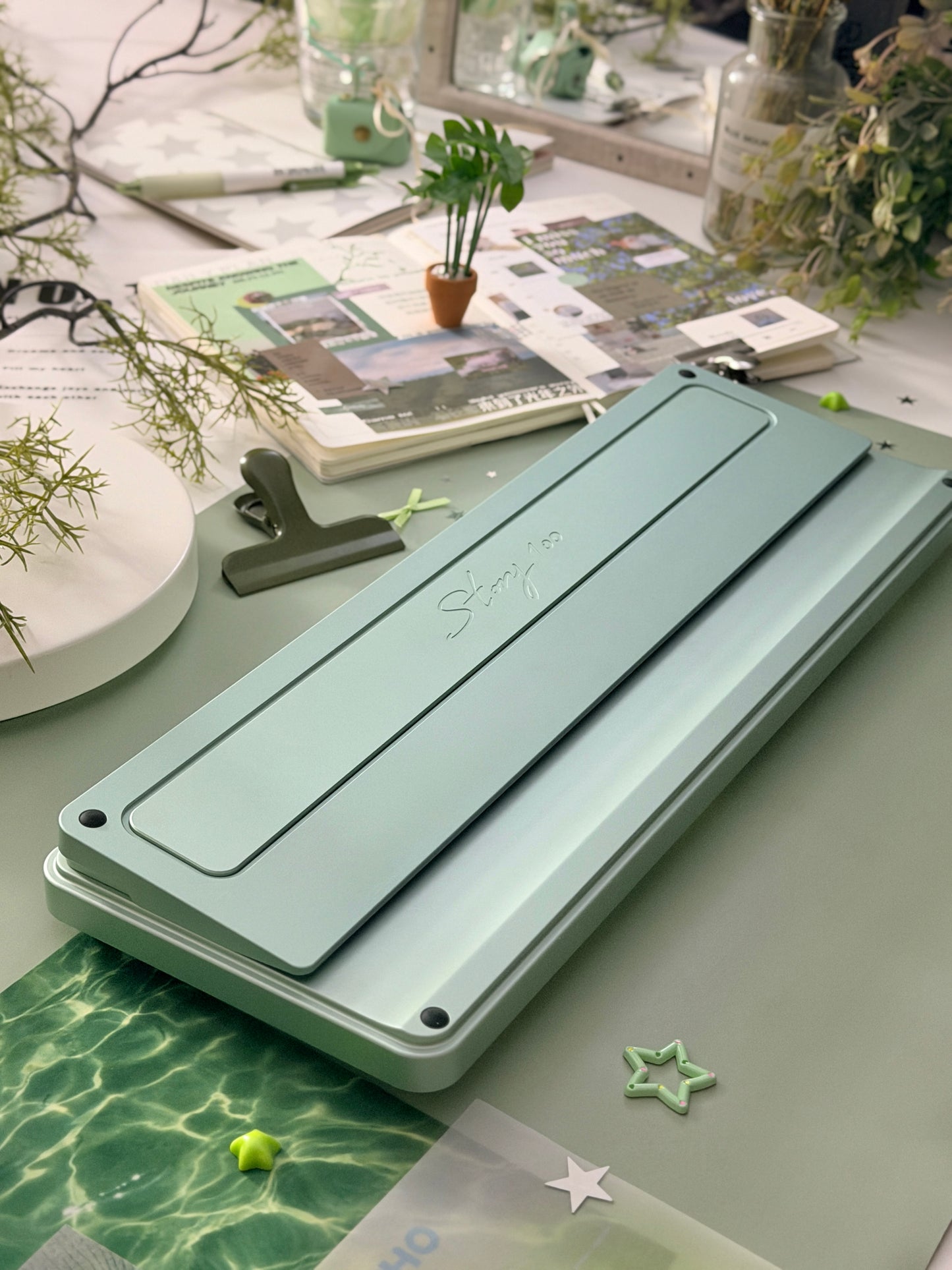 ONLY 1 Instock Prebuilt Aluminum Custom Mechanical Keyboard Story100 Anodized Green Wireless Set