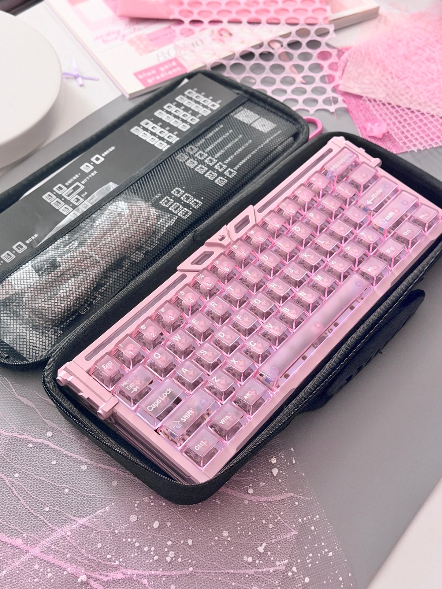 Unboxing Clearance ONLY 1 Instock BGX60 Pink Aluminum Magnetic Switch Gaming Keyboard