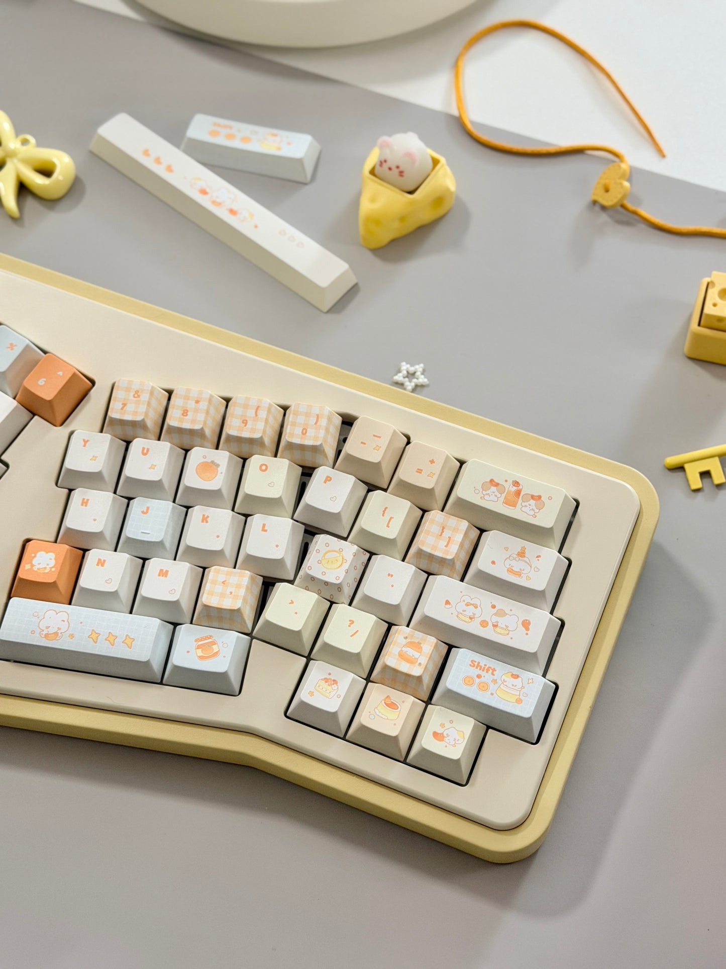 #0302 Orange Summer Dango Keycap Set | Cute Japanese-Inspired Pastel Food Keycaps