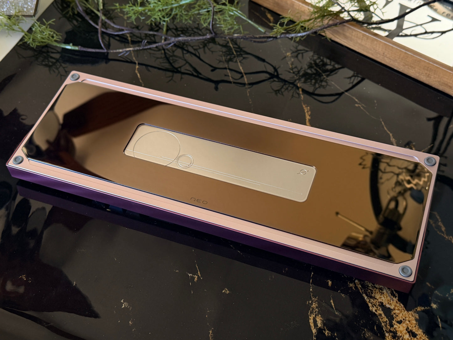 ONLY 1 Instock Prebuilt Neo98 Anodized Dusty Rose Mechanical Custom Keyboard + stranger things Keycaps