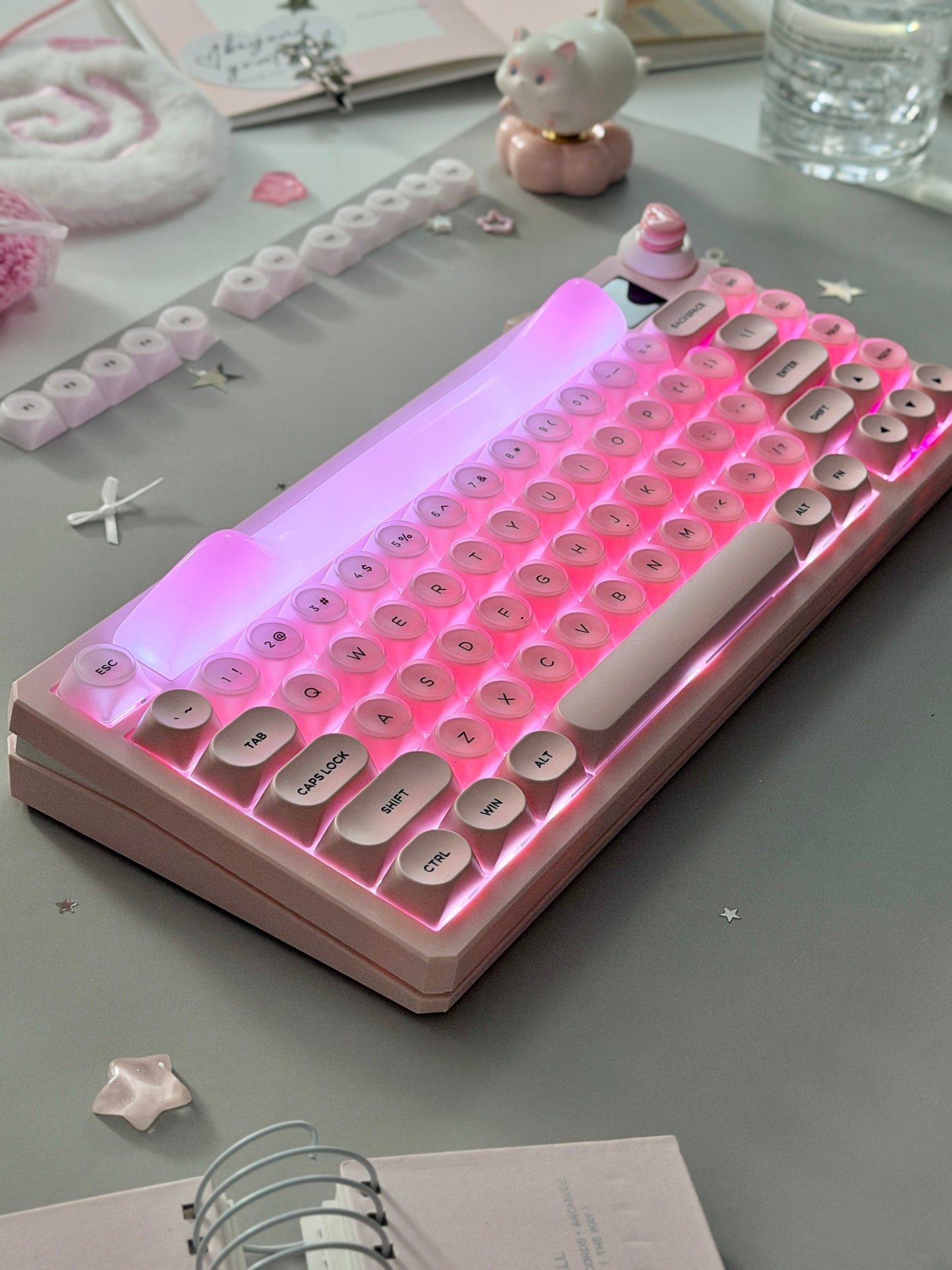 Unboxing Clearance ONLY 1 Instock WOMIER K80 MECHANICAL KEYBOARD With Cat Ear Light Box