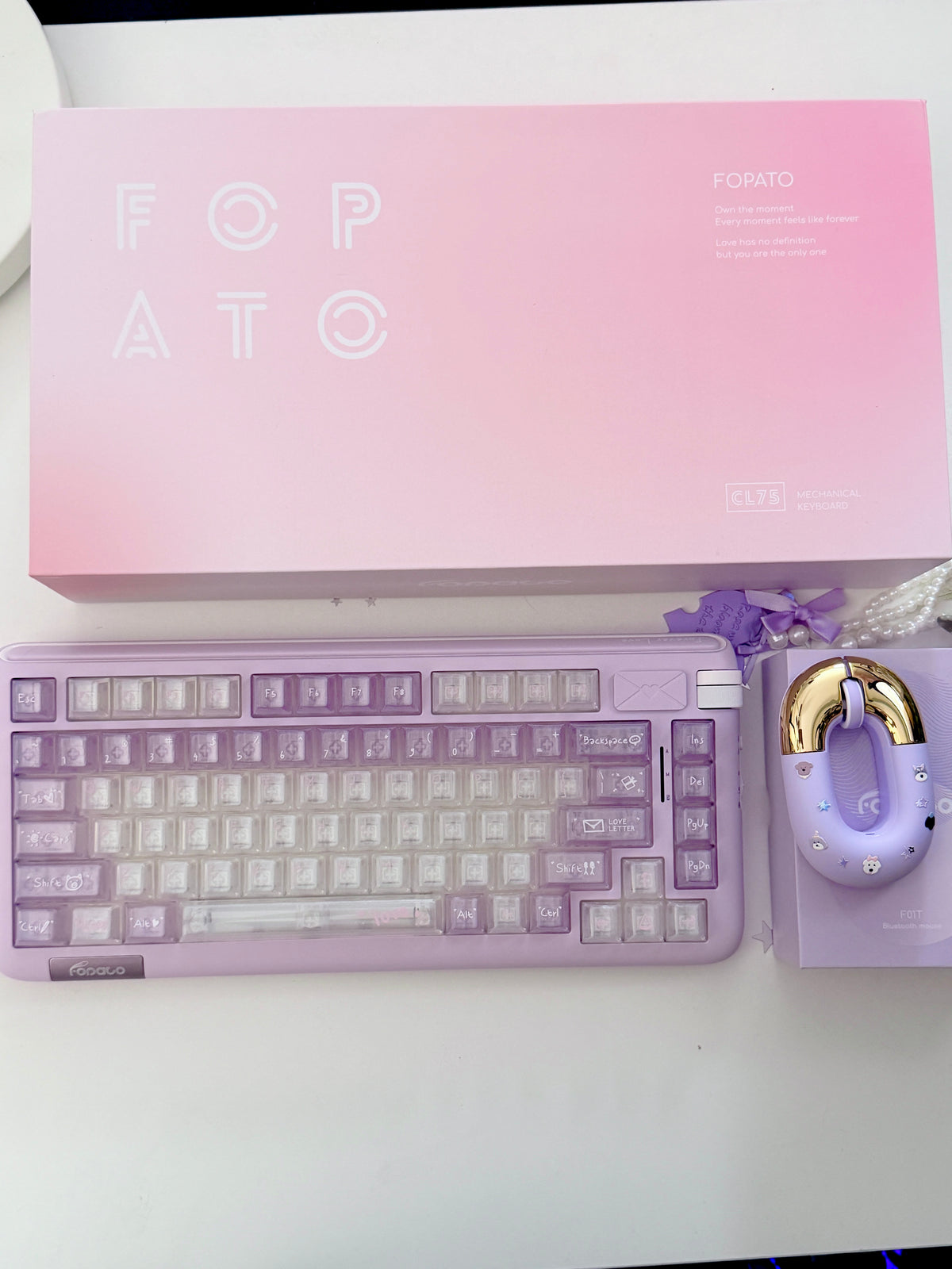Unboxing For Clearance ONLY 1 Instock Fopato CL75 Purple premium, compact 75% layout triple-mode mechanical keyboard & mouse