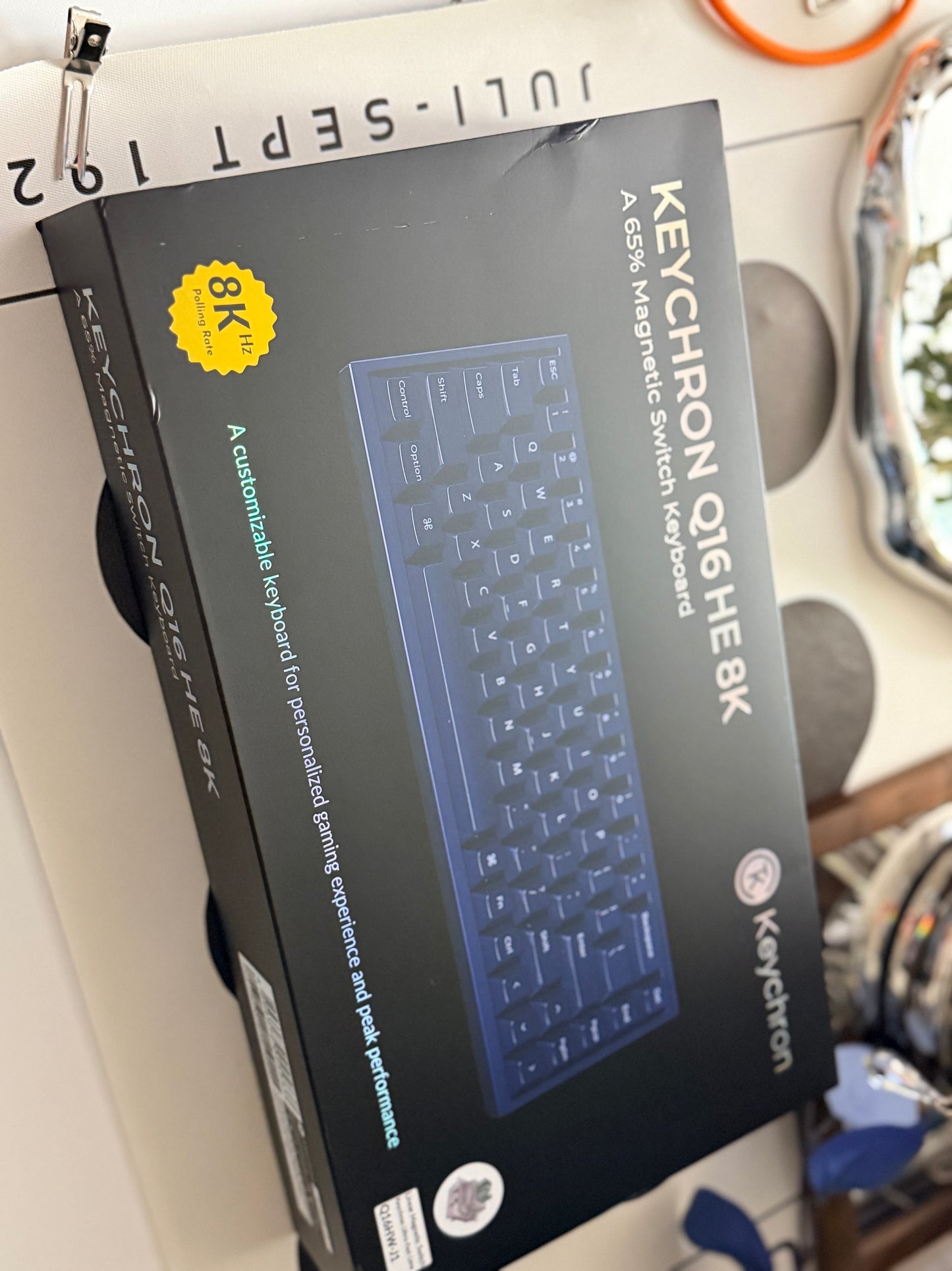 Unboxing Sample For Sales ONLY 1 Instock Keychron Q16 HE 8K Dark Navy Wired Fully Ceramic Keyboard Magnetic Switch For Gaming
