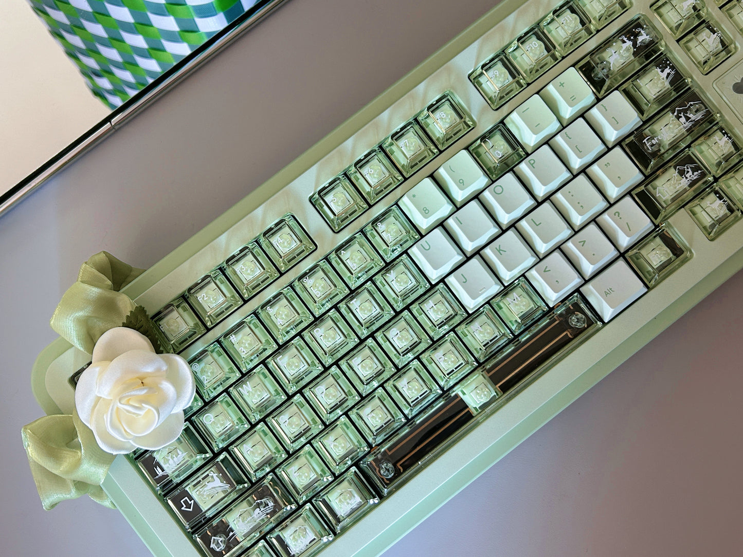 Preorder Prebuilt Aluminum Customized Mechanical Keyboard Rich98 Green Set