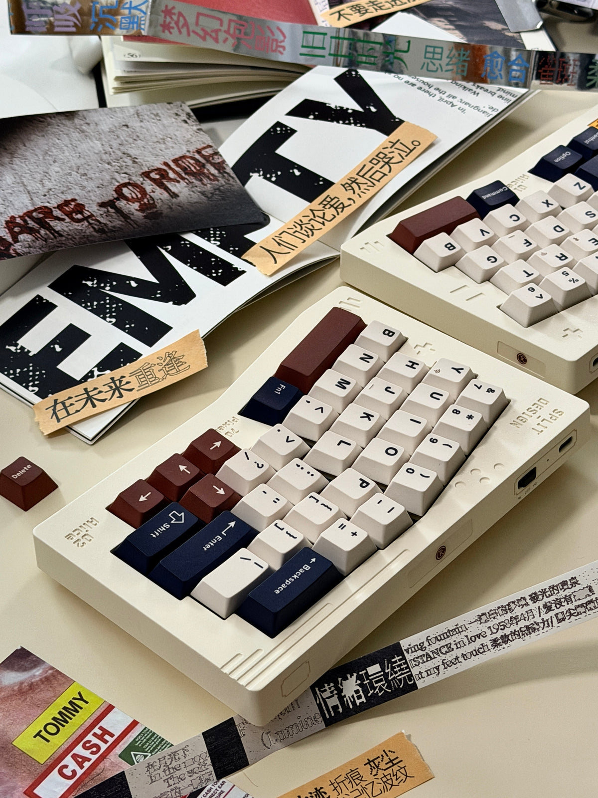 Unboxing Clearance ONLY 1 Instock Keychron Launches Z11 Ultra 8K Alice Split Mechanical Keyboard Retro Cream White | Wireless | Backlit | Ergonomic