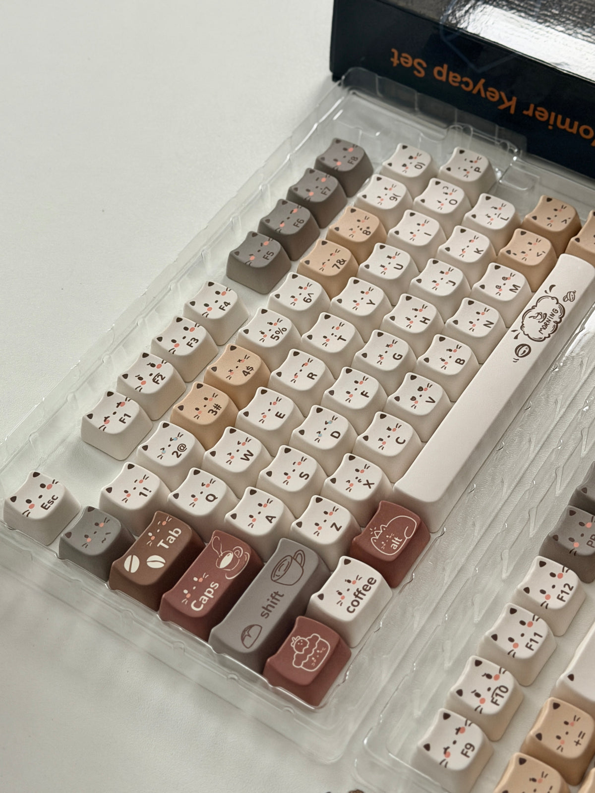 ONLY 1 Instock Prebuilt Aluminum Custom Mechanical Keyboard Cake75 Cream Milk Tea Sugar Sprinkle & Pad Set