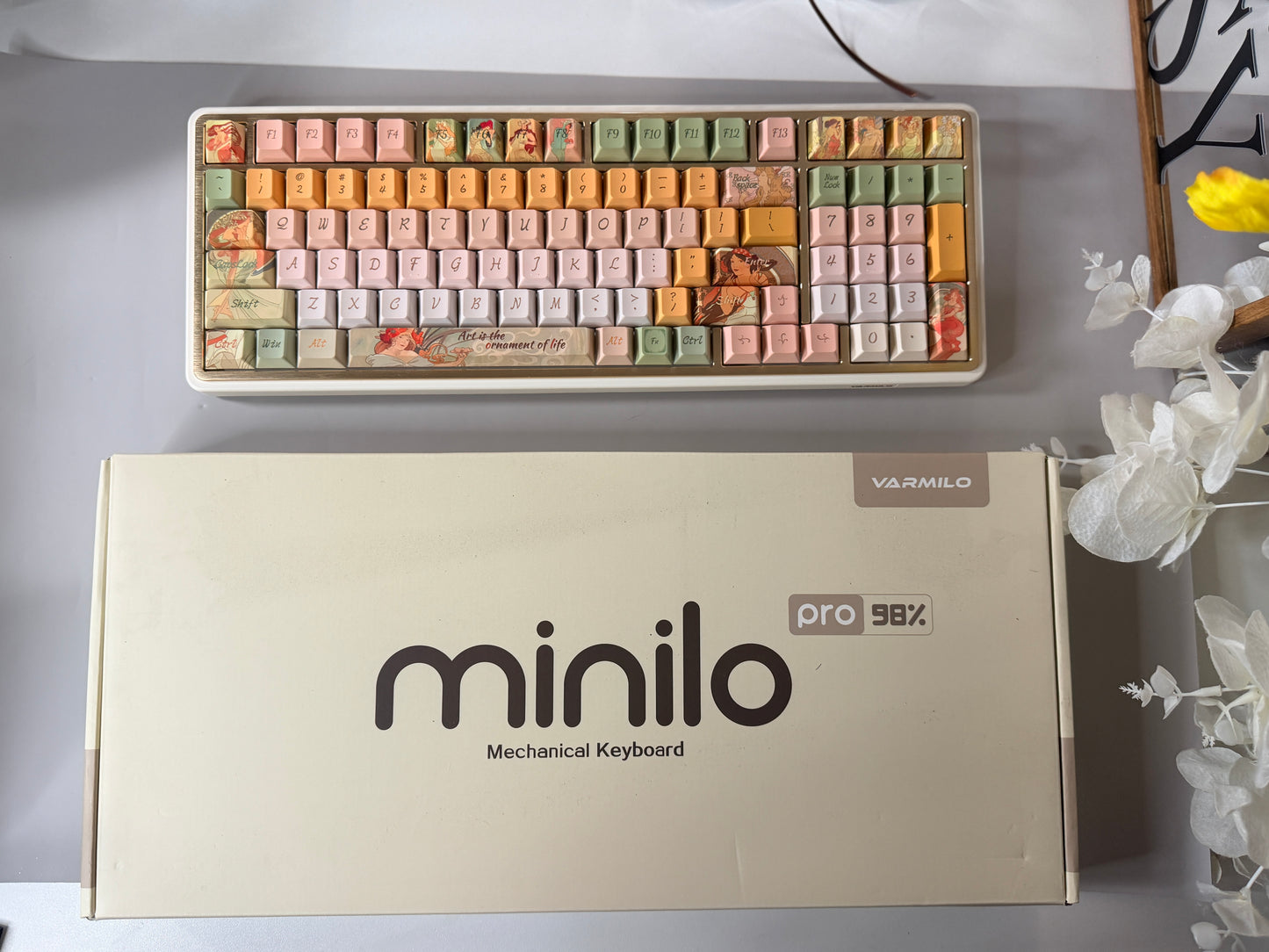 Unboxing For Sales Varmilo Minilo98 Pro Hot-swappable mechanical keyboard Mucha Keycaps
