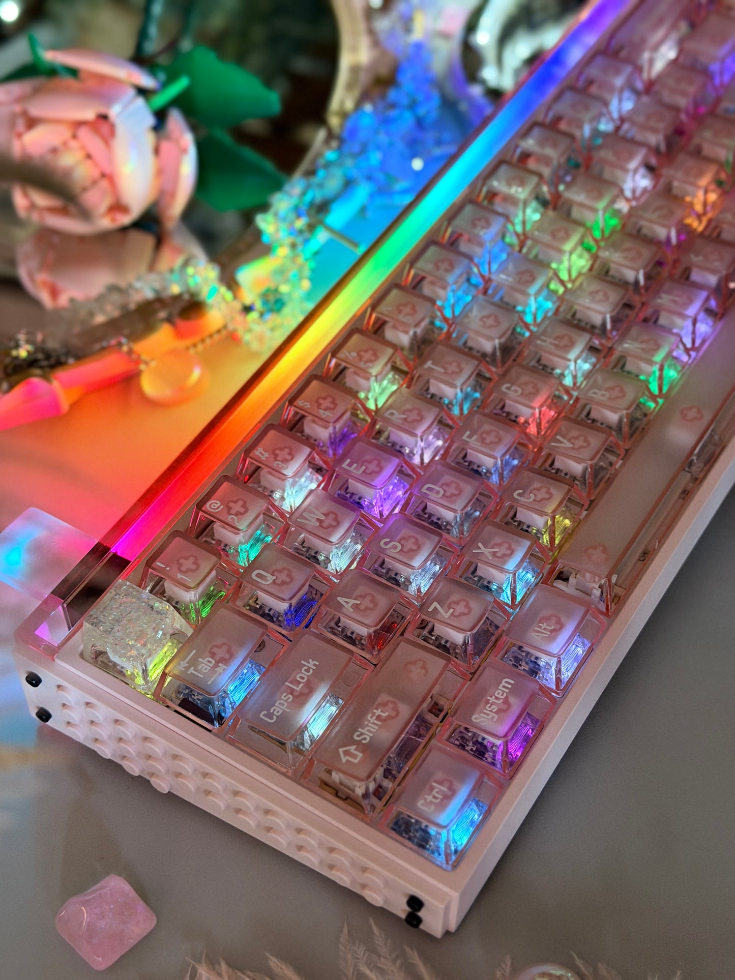 Unboxing Clearance MELGEEK MADE68 ULTRA MAGNETIC SWITCH+ PINK GAMING KEYBOARD