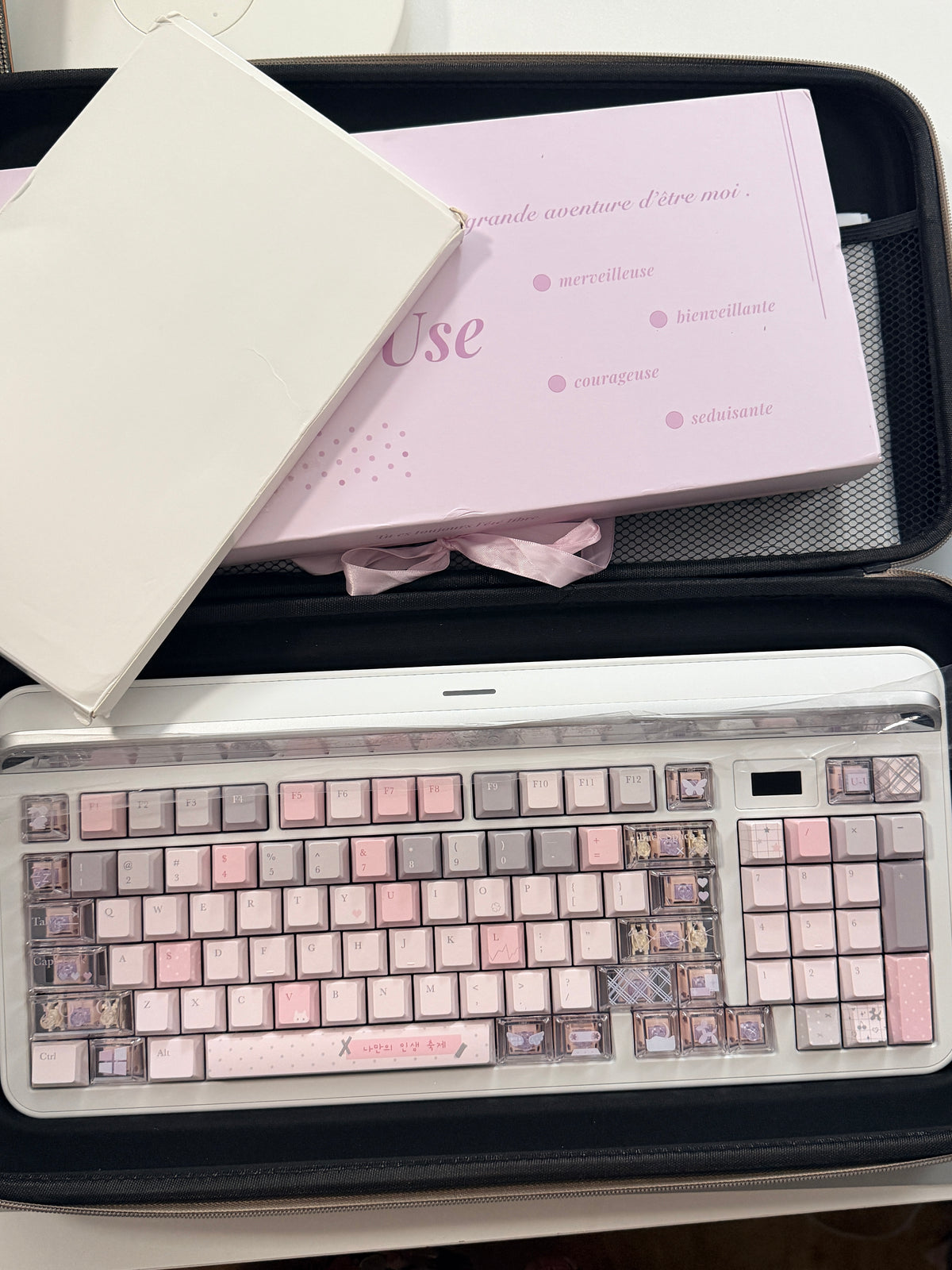 ONLY 1 Instock Prebuilt Targa98 Cold White Aluminum Custom Mechanical Keyboard