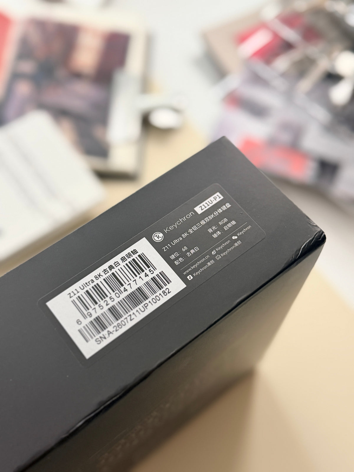 Unboxing Clearance ONLY 1 Instock Keychron Launches Z11 Ultra 8K Alice Split Mechanical Keyboard Retro Cream White | Wireless | Backlit | Ergonomic