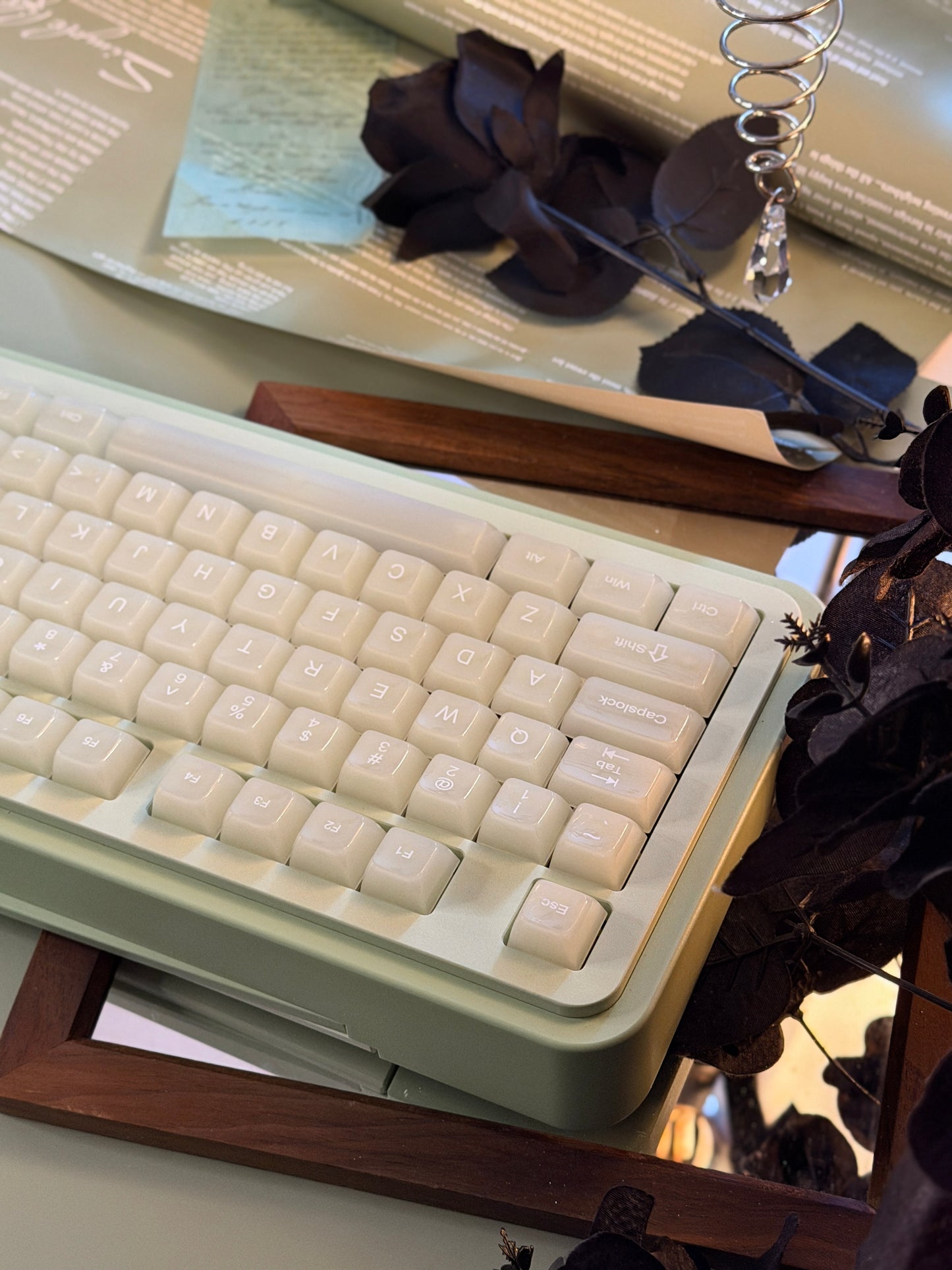 ONLY 1 Instock Prebuilt Aluminum Customized Mechanical Keyboard Rich98 Green Set