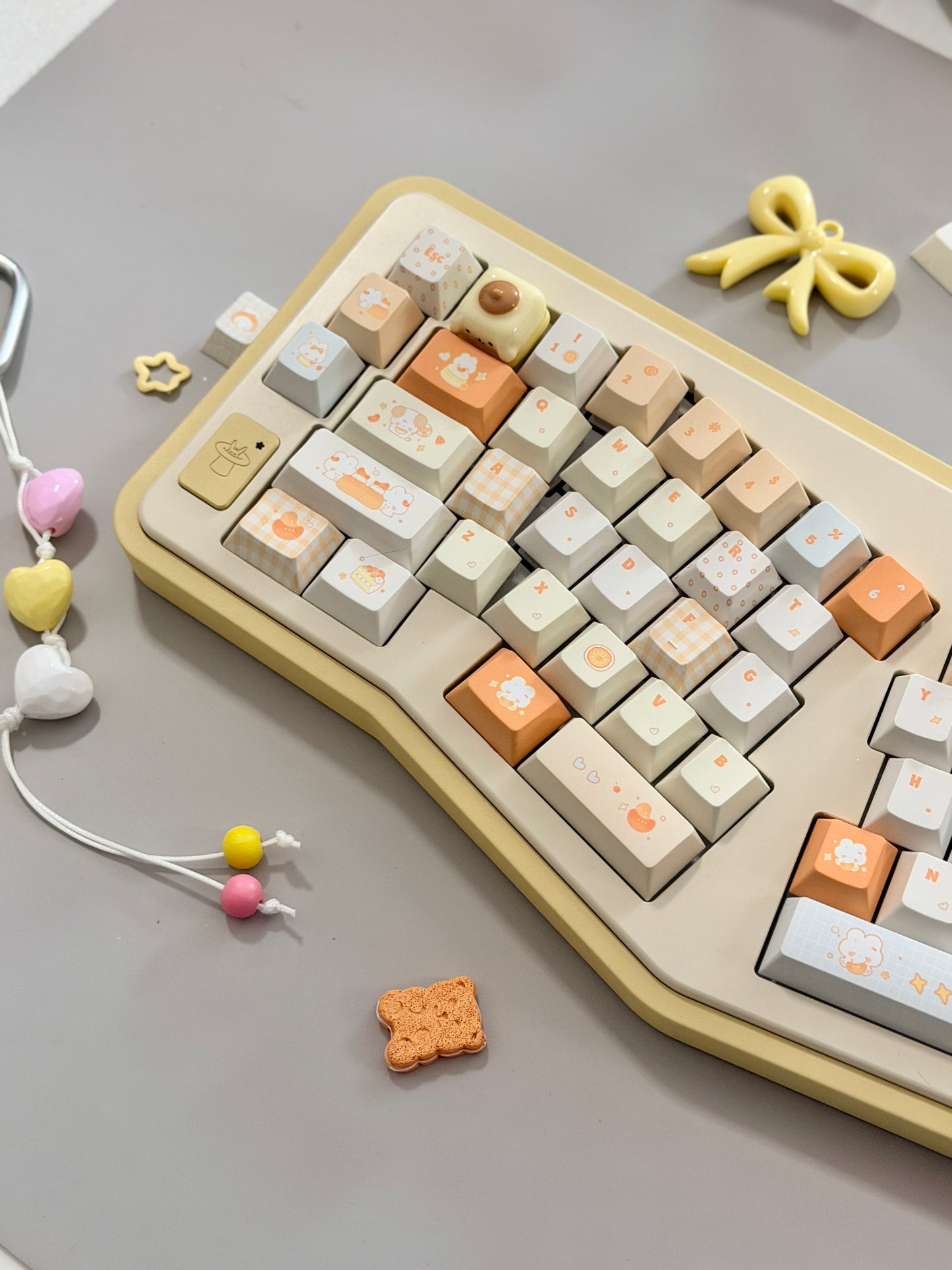 #0302 Orange Summer Dango Keycap Set | Cute Japanese-Inspired Pastel Food Keycaps