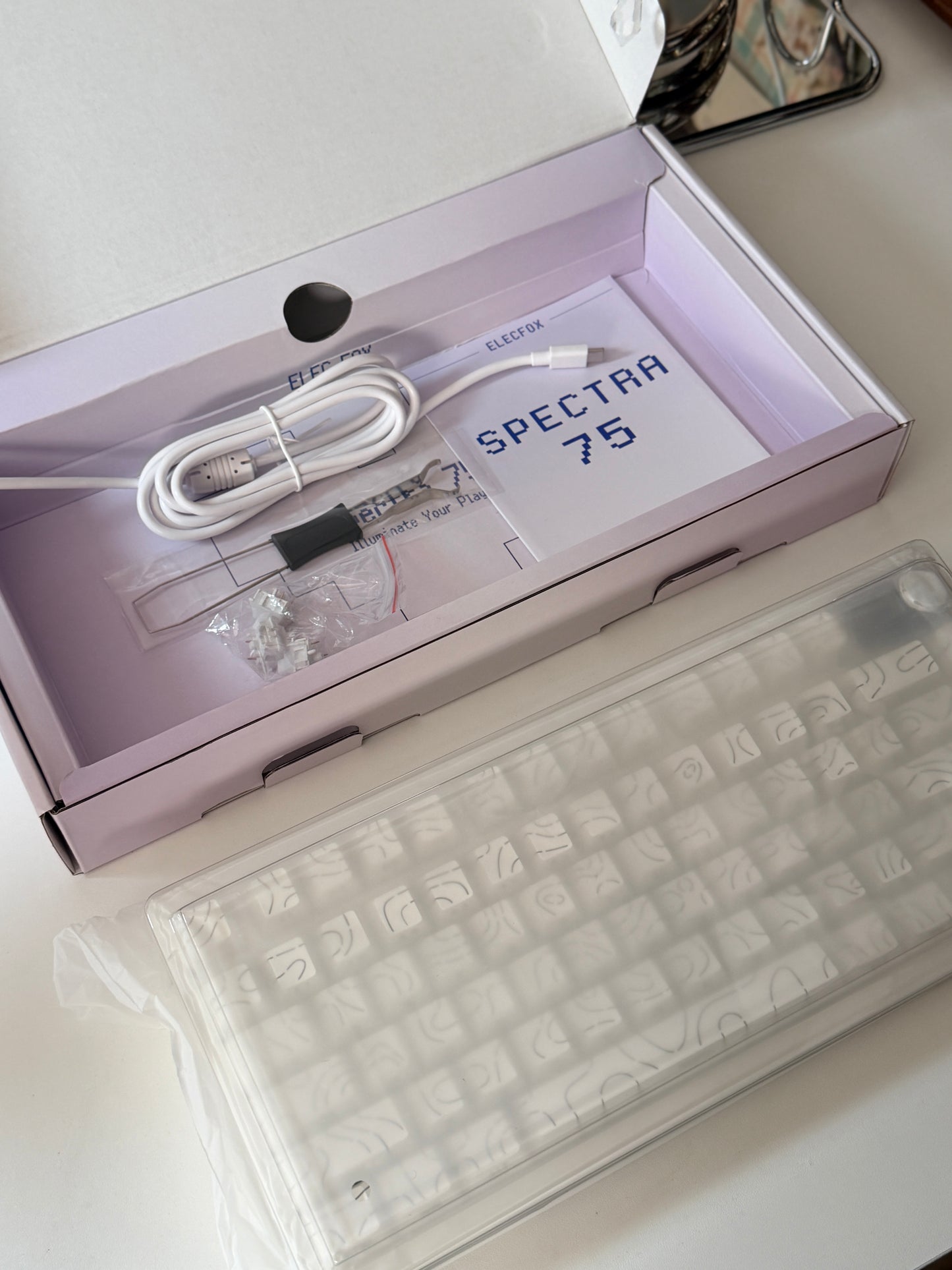 Unboxing ONLY 1 Instock ELECFOX SPECTRA75 Mechanical Gaming Keyboard Wireless RGB Backlight Dot Matrix Display