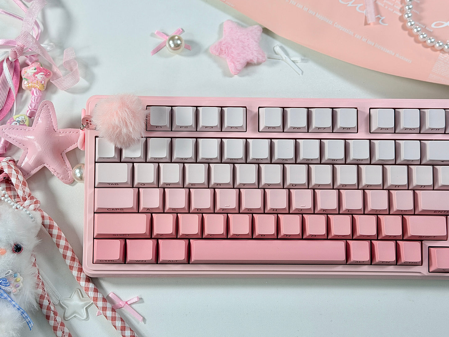 Unboxing For SALEs IP98 Wireless Gaming Keyboard - Wireless Keyboard with RGB Backlighting, IPX8 Water Resistance, and Side Printed PBT Translucent Keycaps, Suitable for Gaming or Work (Pink White)