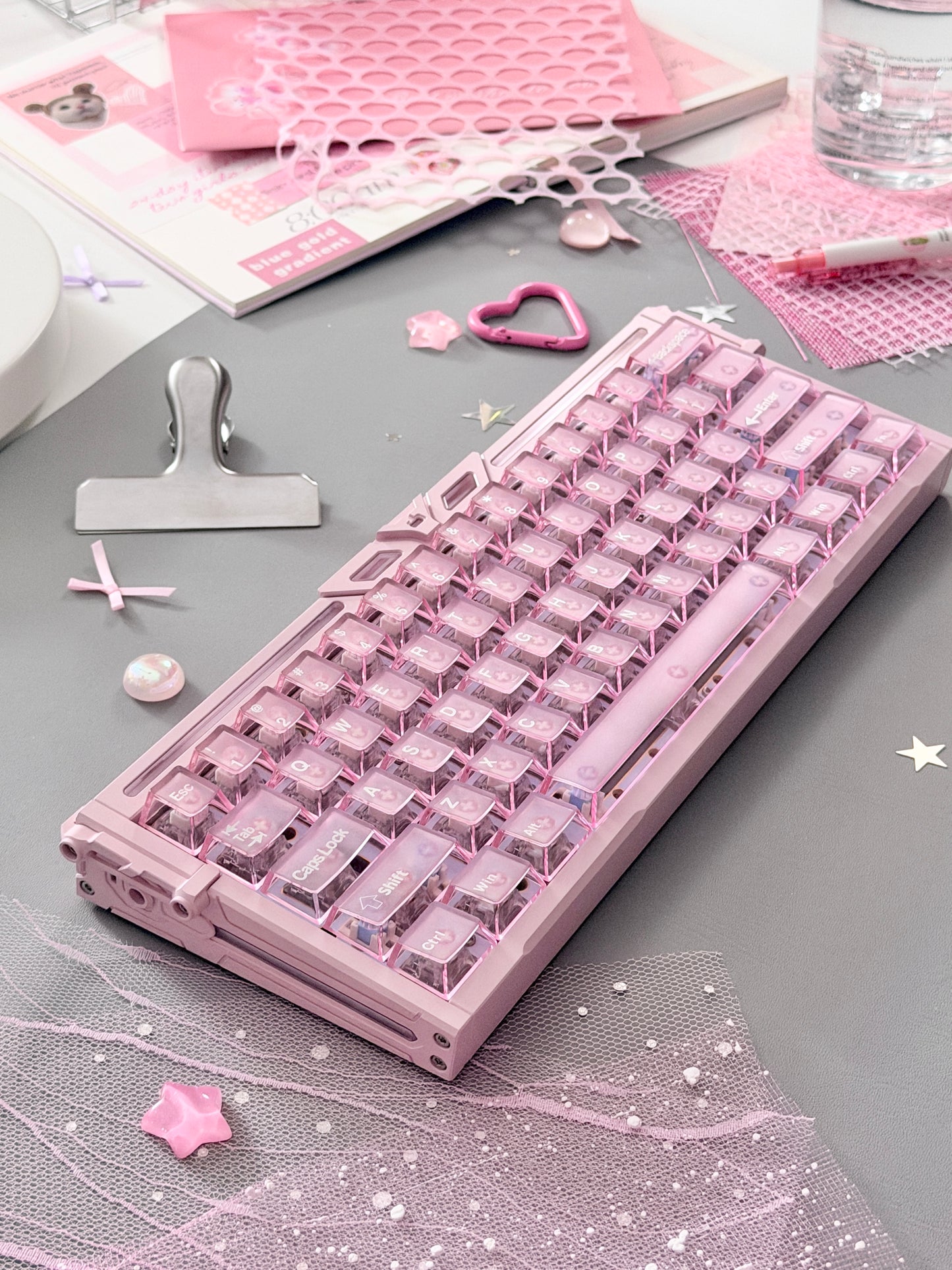 Unboxing Clearance ONLY 1 Instock BGX60 Pink Aluminum Magnetic Switch Gaming Keyboard