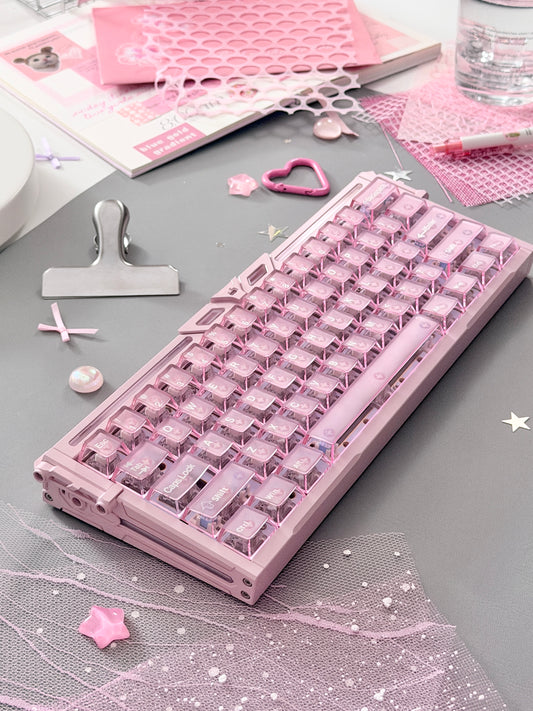 Unboxing Clearance ONLY 1 Instock BGX60 Pink Aluminum Magnetic Switch Gaming Keyboard
