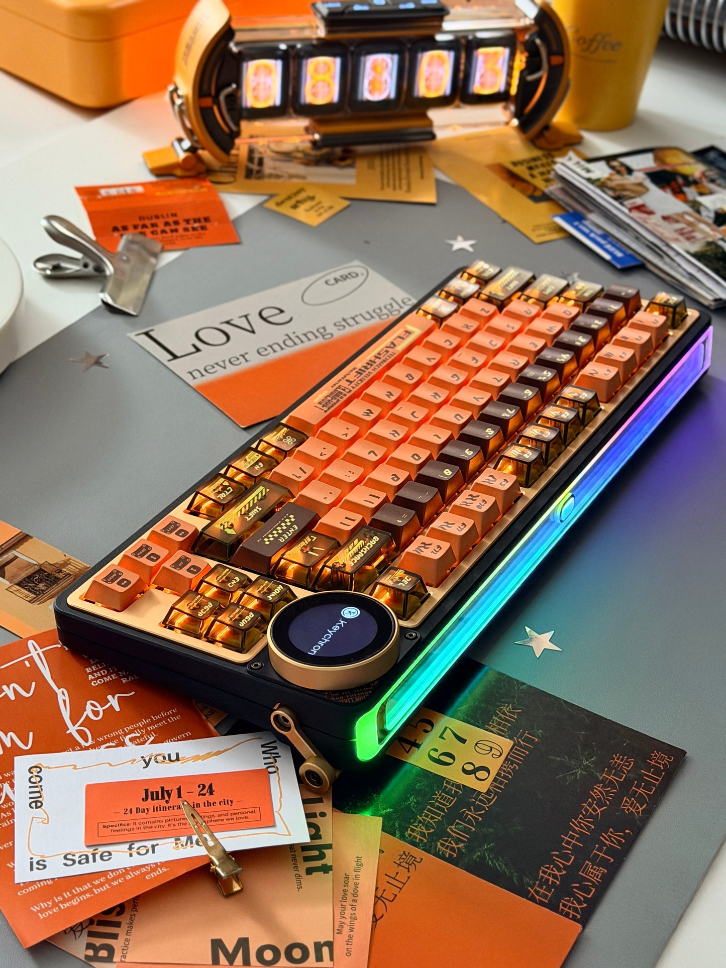 Unboxing Clearance ONLY 1 Instock Keychron Z1 Max Aluminum Mechanical Keyboard Wireless, RGB Backlit & Screen Knob