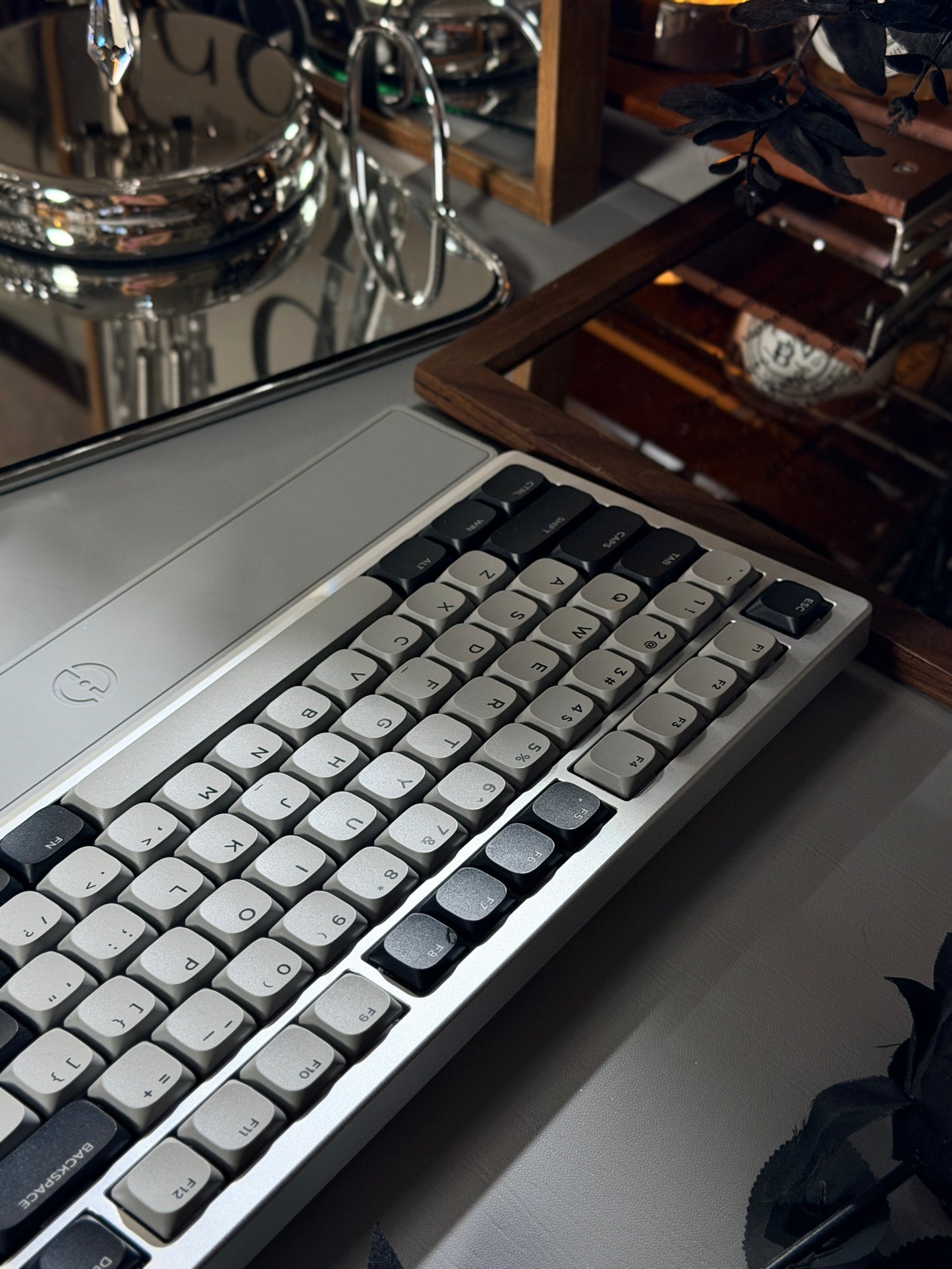 Unboxing Clearance ONLY 1 Instock Chilkey ND75 LP Wireless Gaming Keyboard with LCD Screen Silver Black Grey