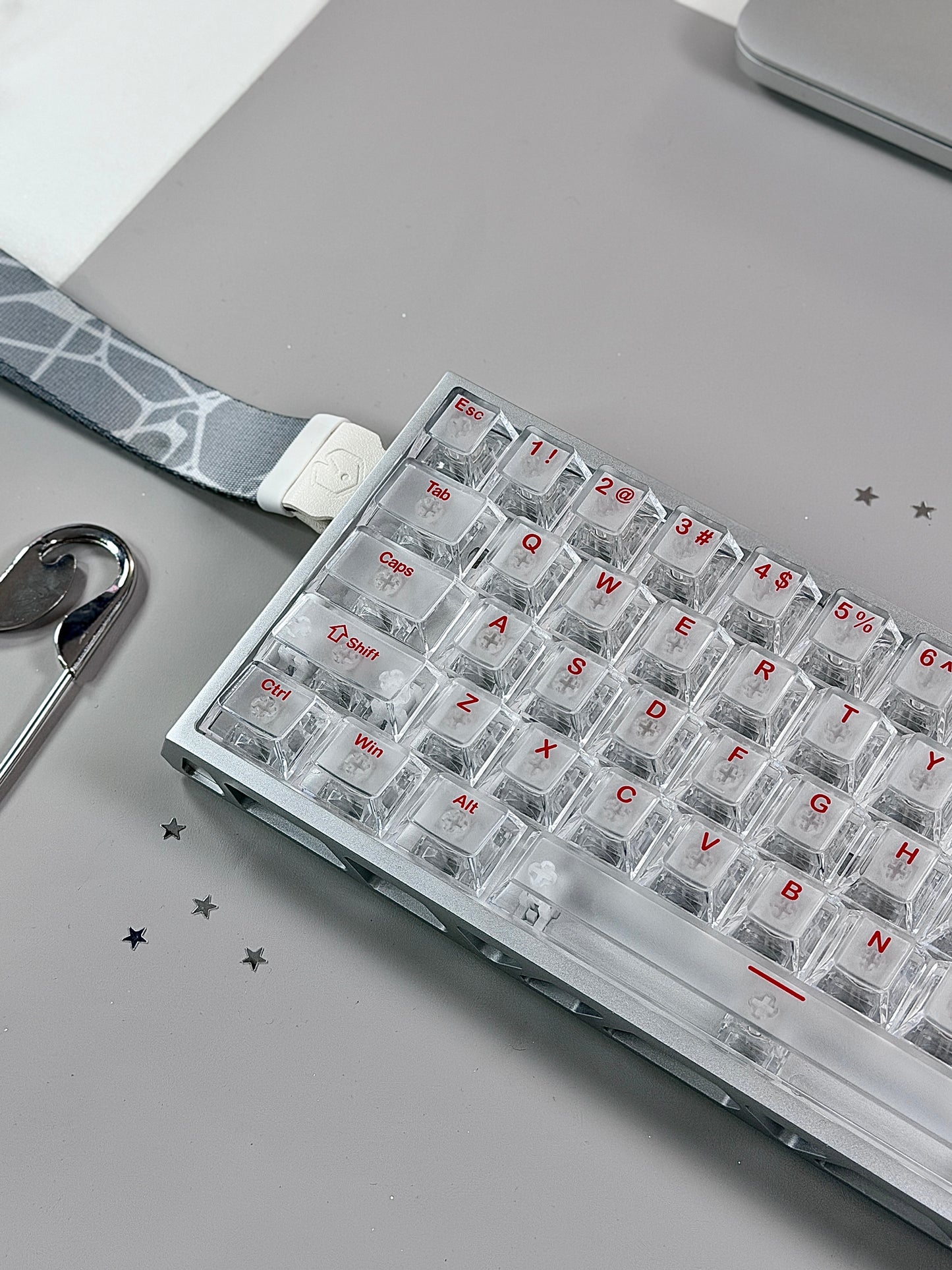 Unboxing Clearance ONLY 1 InstockI ROK Hollow Aluminum Silver MG63 Magnetic Gaming Mechanical Keyboard