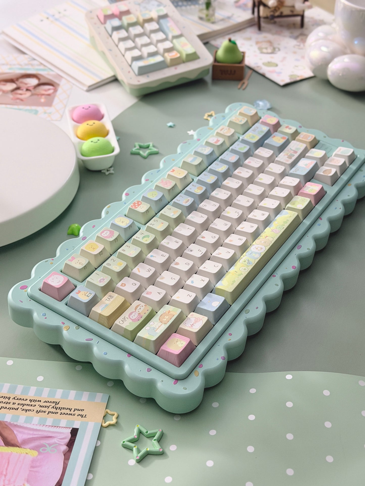 #0281 Sumikko Gurashi Cute Little Creature Pale Yellow-green Keycap Cherry Profile