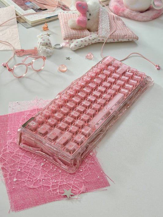 Unboxing Clearance ONLY 1 Instock GravaStar Mercury V60 Crystal Rose Magnetic Gaming Keyboard