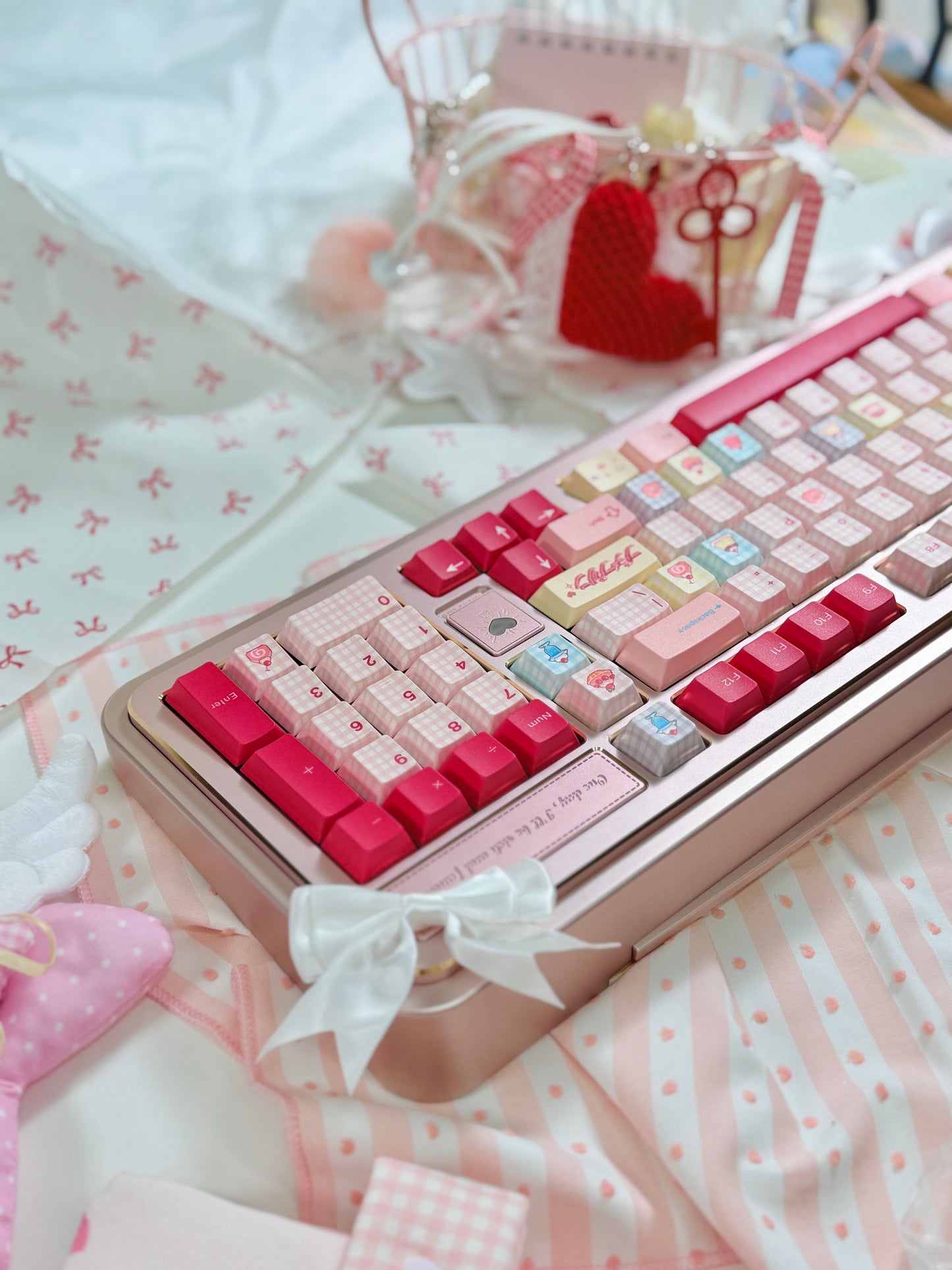#0242 Showa Dessert Cream Soda Pastel Grid Keycaps Designed By Keyria Labs