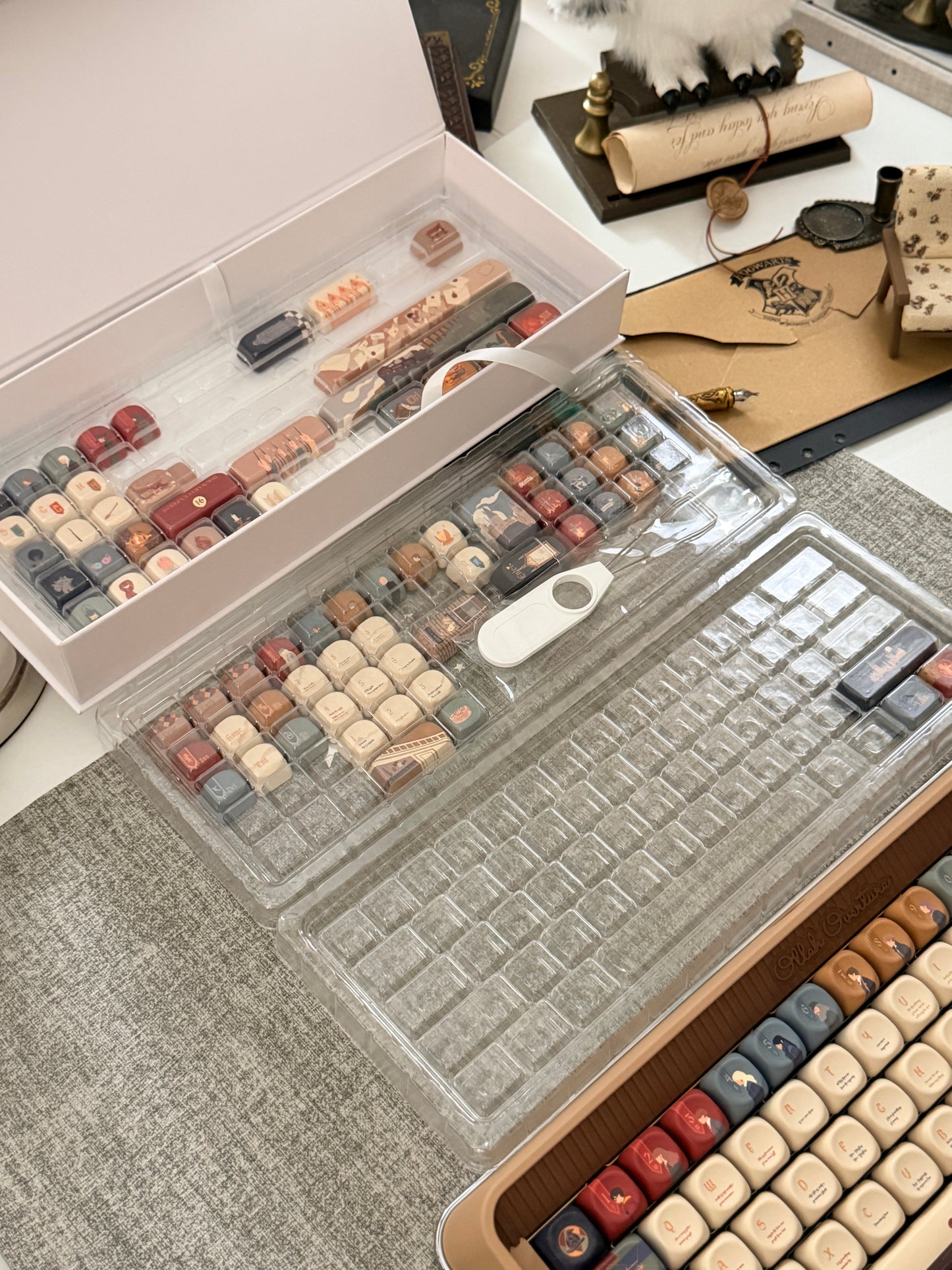 ONLY 1 Instock Olleh65 Prebuilt Aluminum Custom Mechanical Keyboard Brown Set