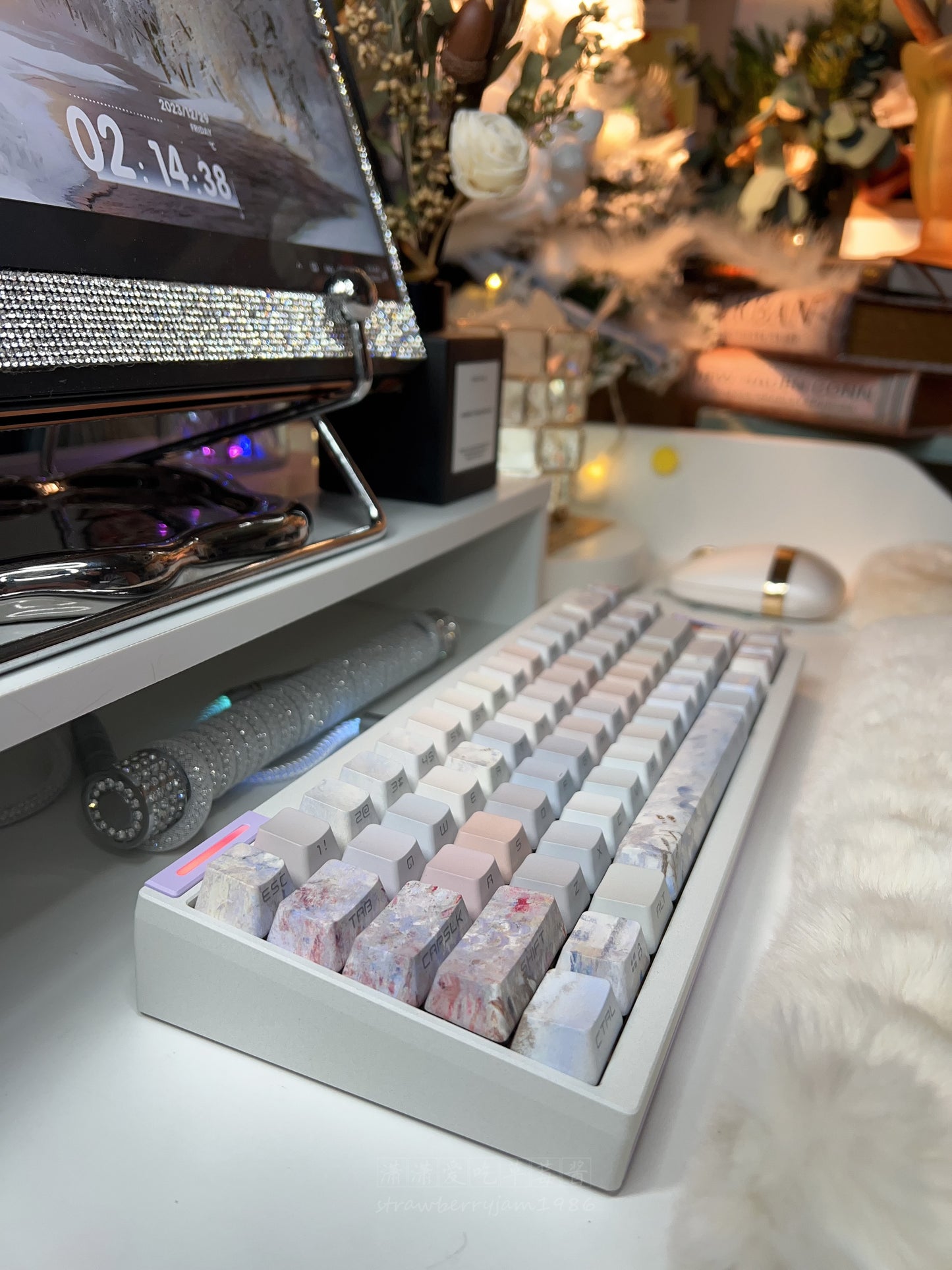 「Fully Assembled」qk65v2 Snowy World Customized Keyboard