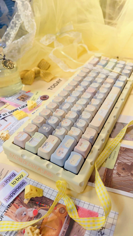 PREORDER Prebuilt Repainted Cheese65 Plastic Customized Mechanical Keyboard