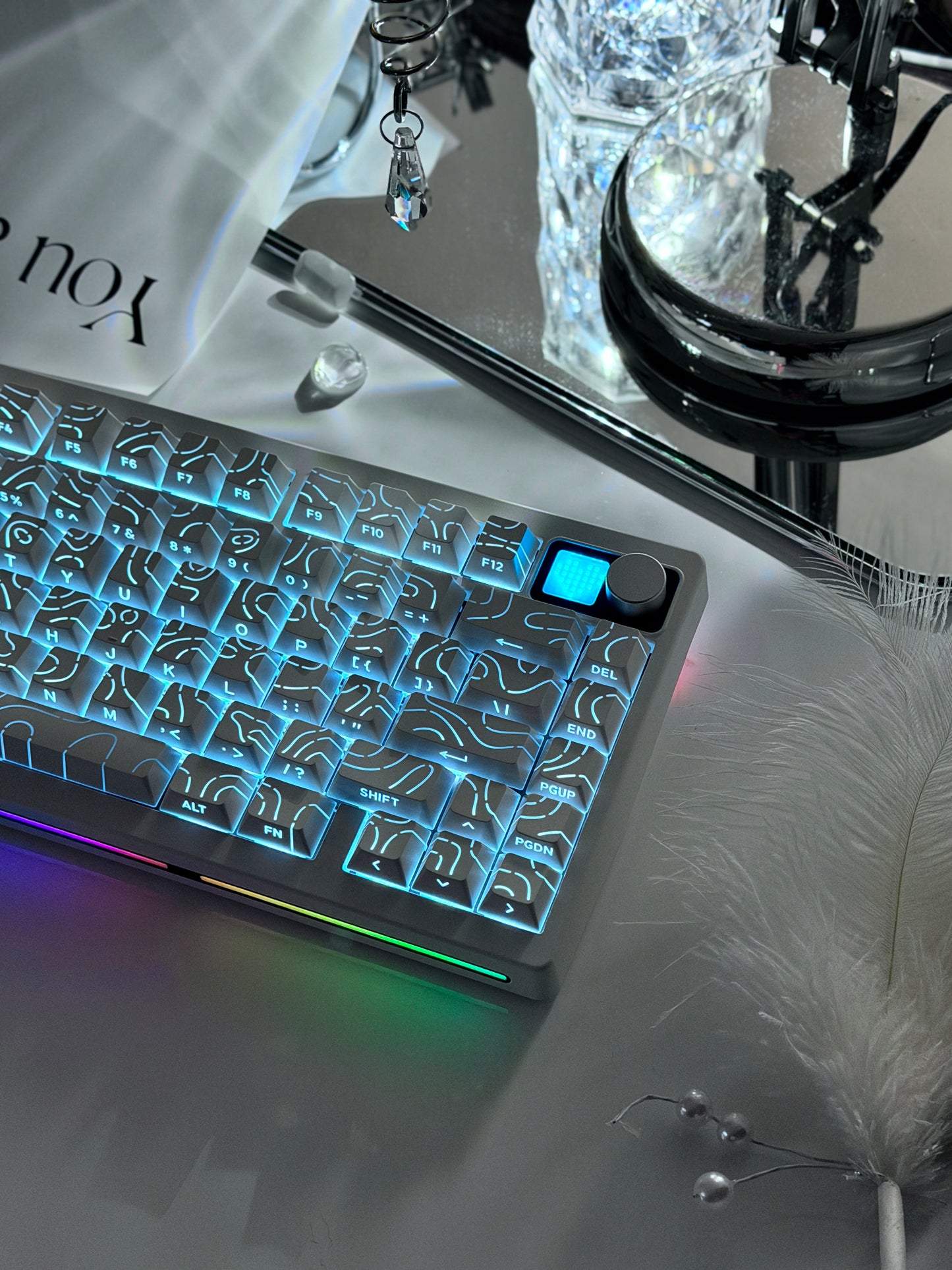 Unboxing ONLY 1 Instock ELECFOX SPECTRA75 Mechanical Gaming Keyboard Wireless RGB Backlight Dot Matrix Display