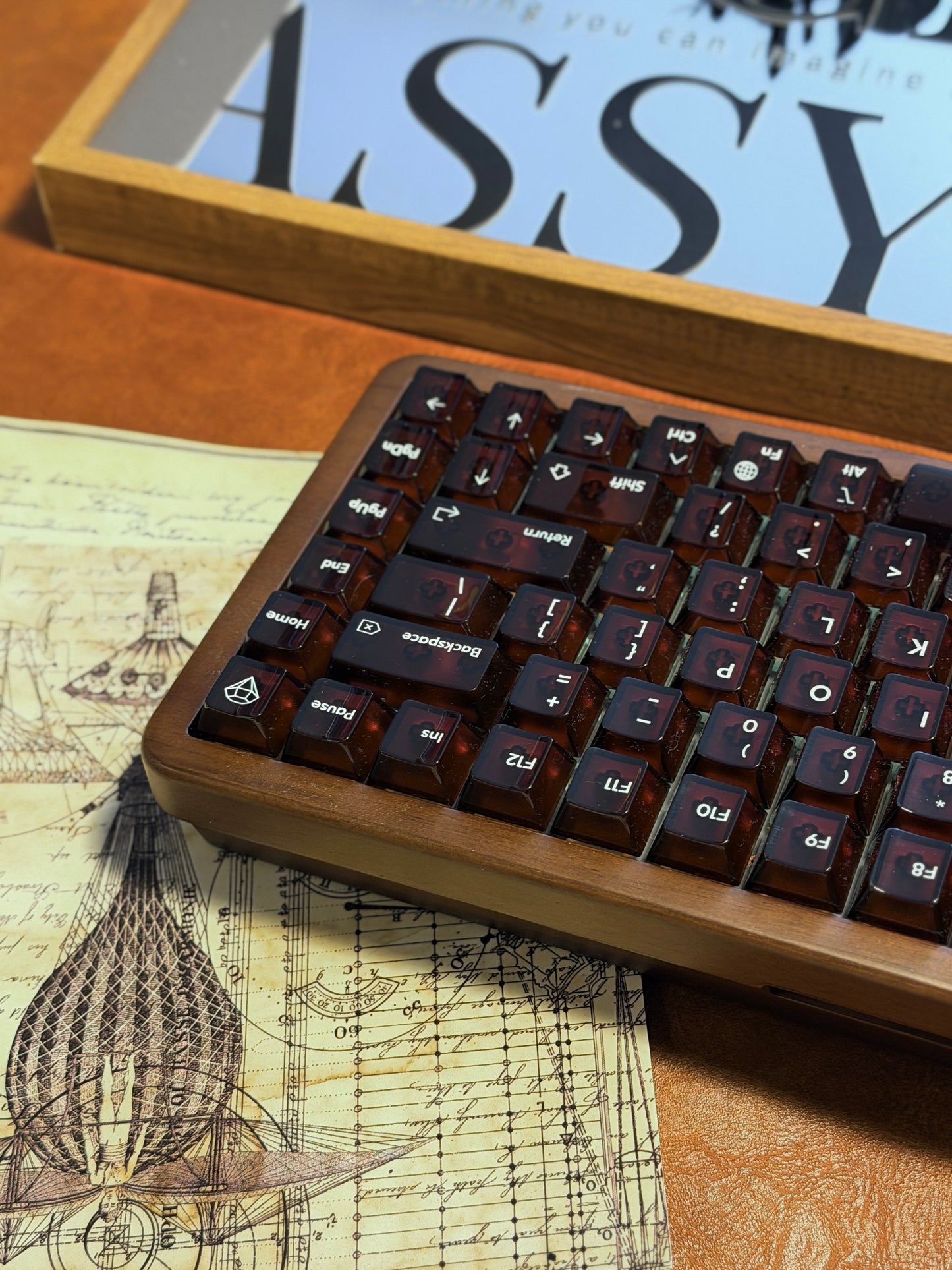 Unboxing Clearance ONLY 1 Instock WOMIER WD75 WIRELESS WOODEN KEYBOARD ➕ lelelab Lele Gems Crystal Keycaps