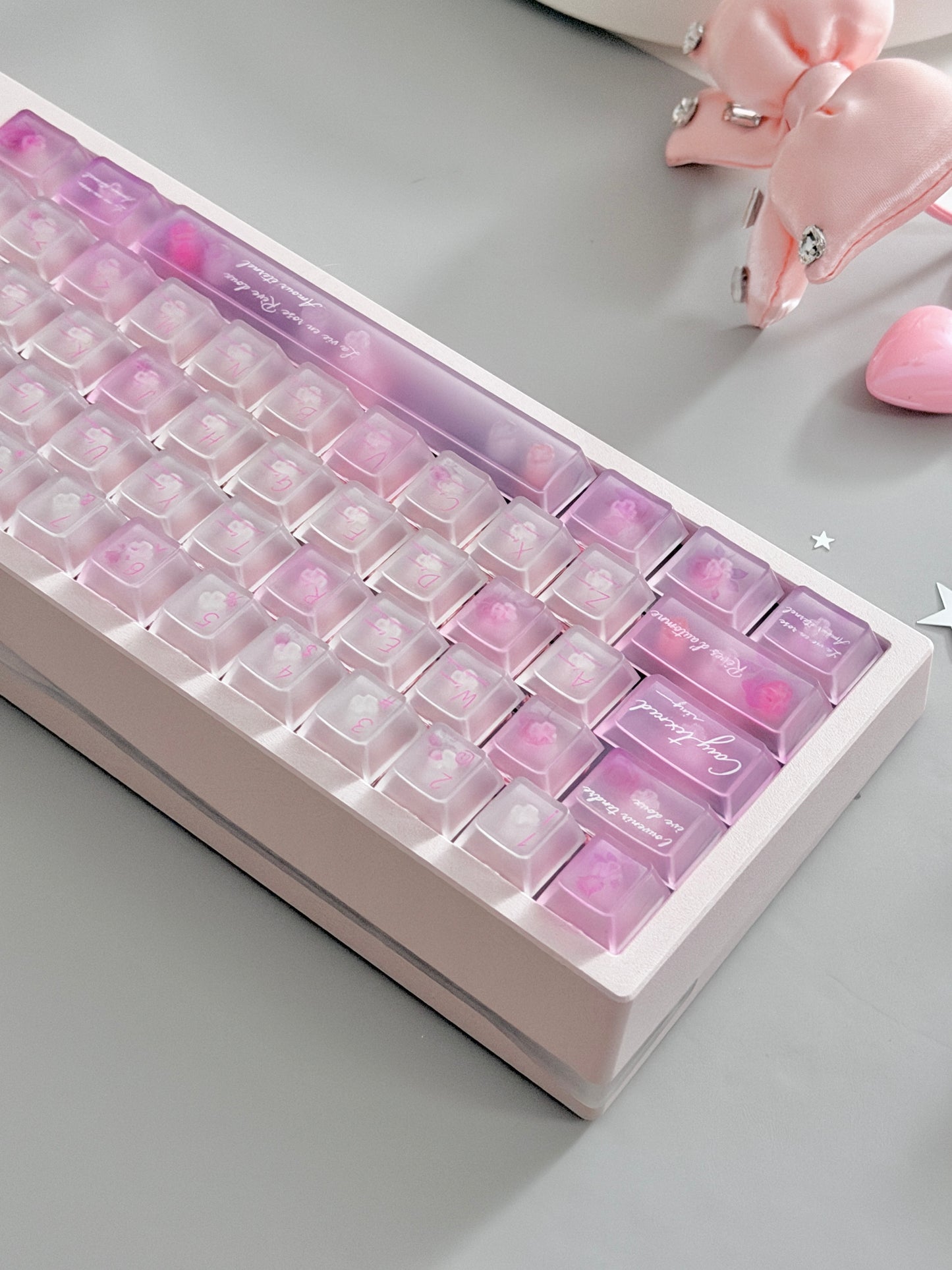 ONLY 1 Instock Prebuilt Aluminum Custom Mechanical Keyboard Meletrix ZOOM65V3 Pink Set