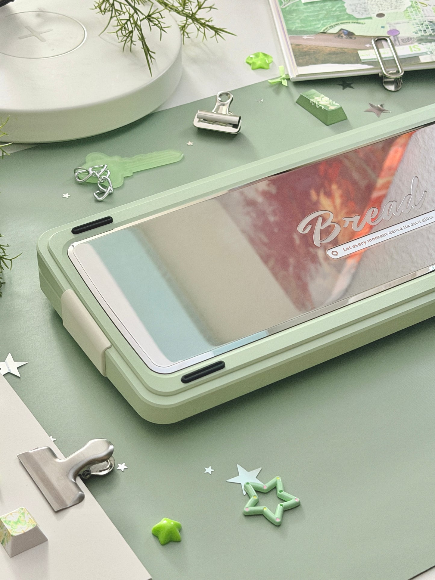 ONLY 1 Instock Prebuilt Aluminum Custom Mechanical Keyboard Bread80 Wireless Matcha Green Set
